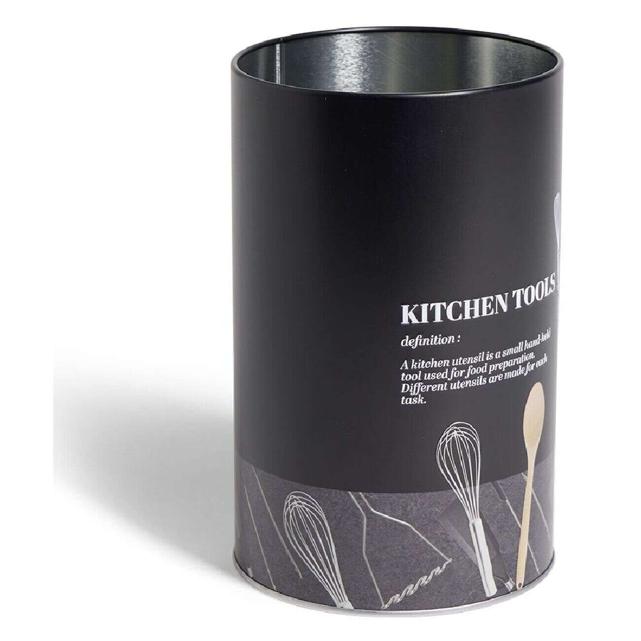 Support à ustensiles en métal noir design Kitchen tools Ø11xH17,4cm