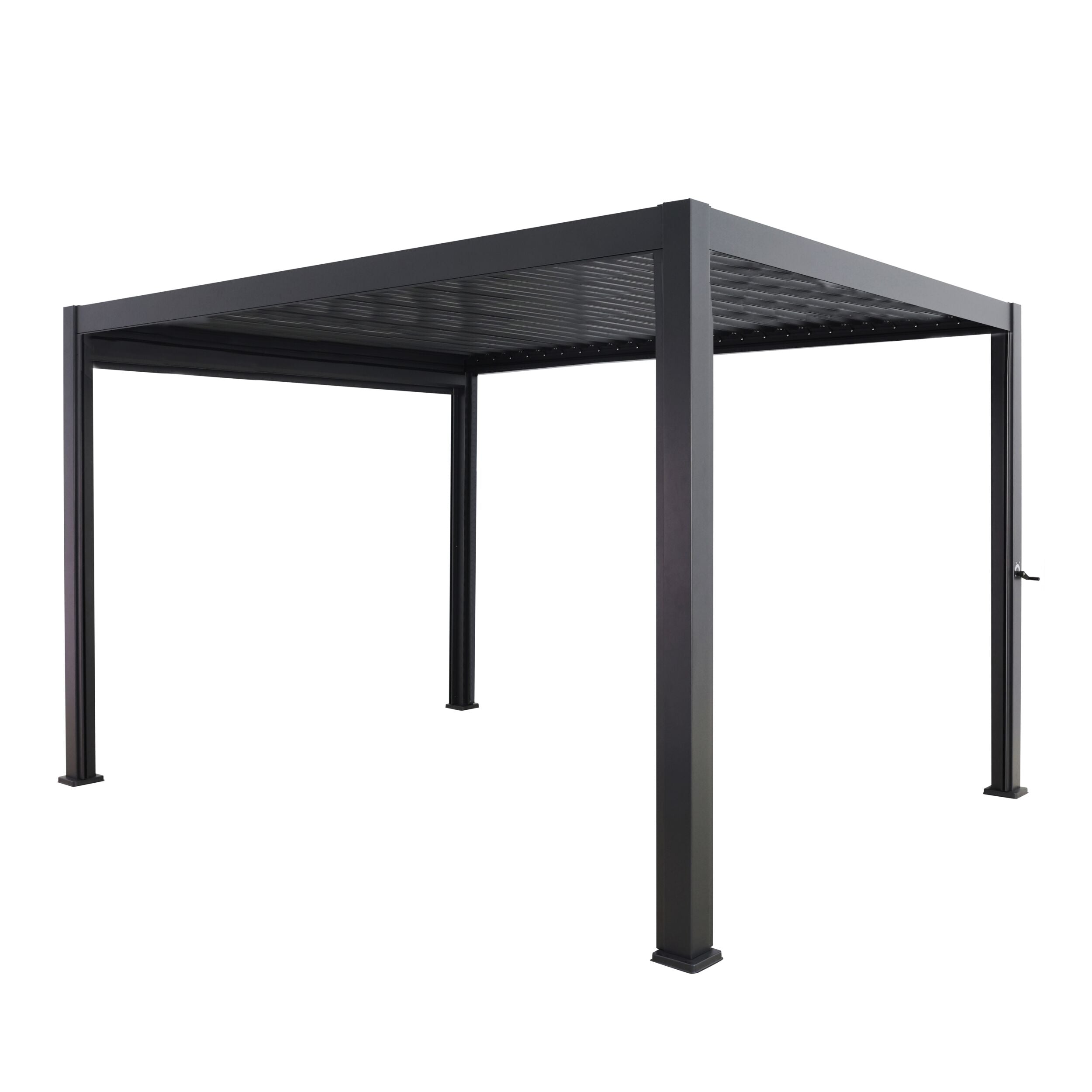 Sanctuary Louvered Aluminium Pergola Charcoal 3x4