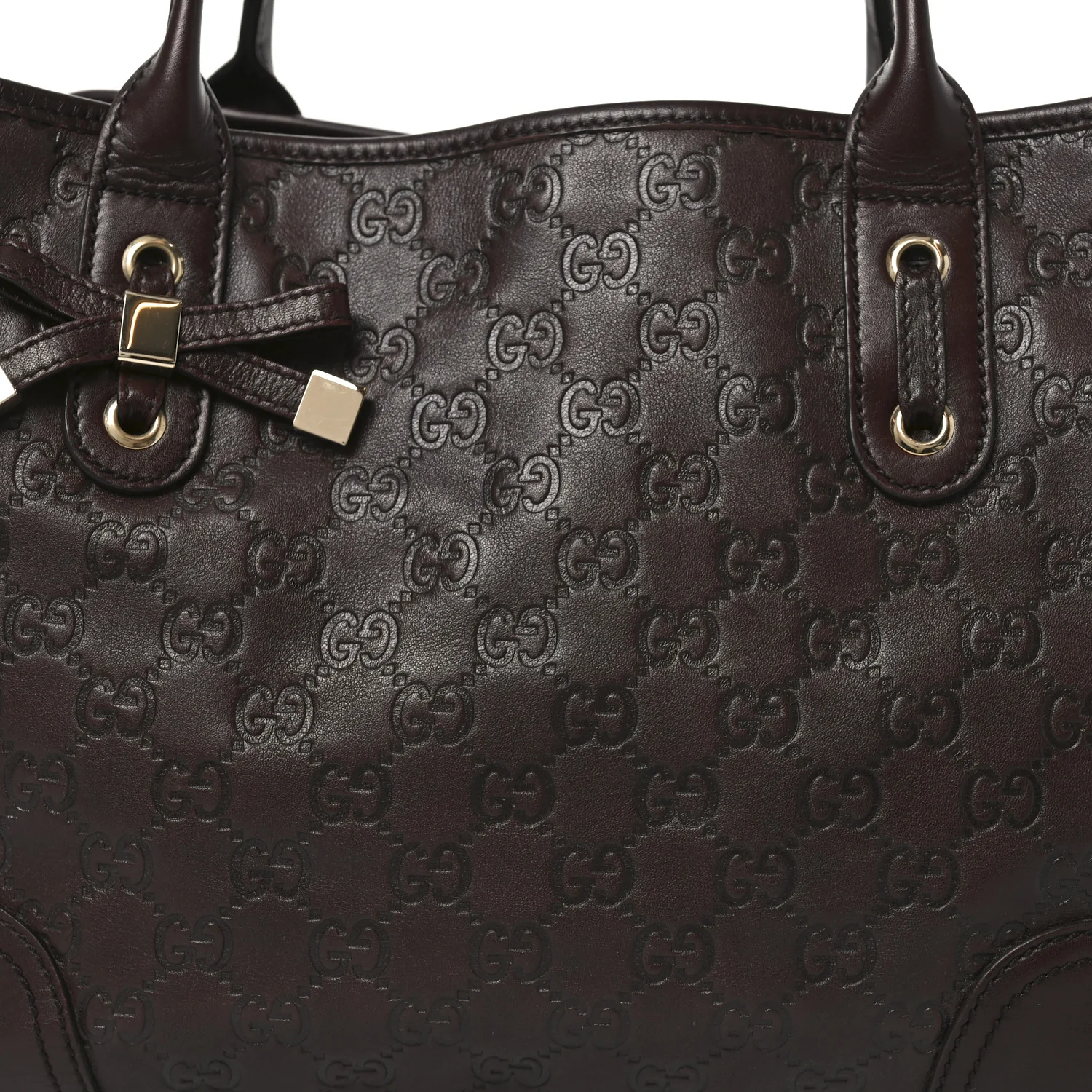 Guccissima Medium Princy Tote Dark Brown