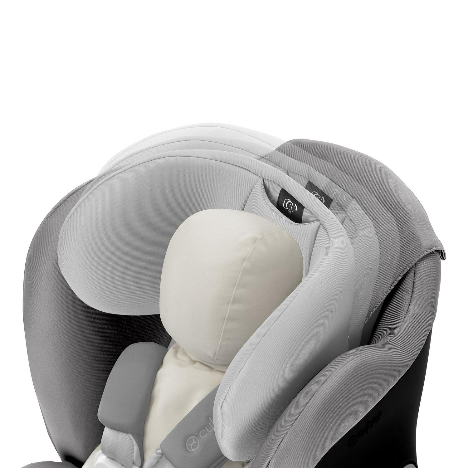 Eternis S. All-in-One Convertible Car Seat. 12-Position Height-Adjustable Reclining Headrest. Side Impact Protection. Manhattan Grey. 120 lb (Non- Sensorsafe) - Image 6