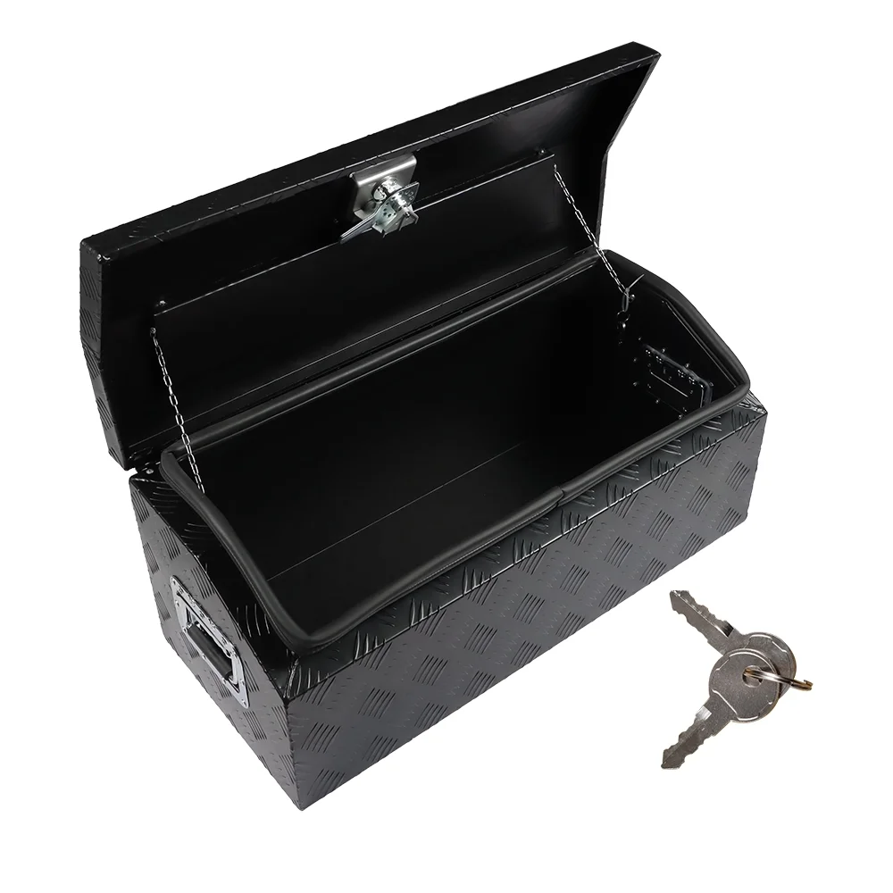 Genrics 30 x 13 x13 Black Aluminum Underbody Tool Box for Truck Pickup RV Trailer ATV