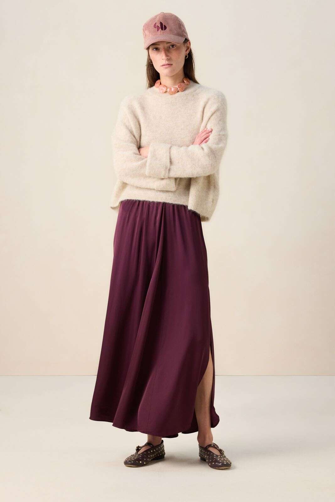 Beige trui met turtleneck