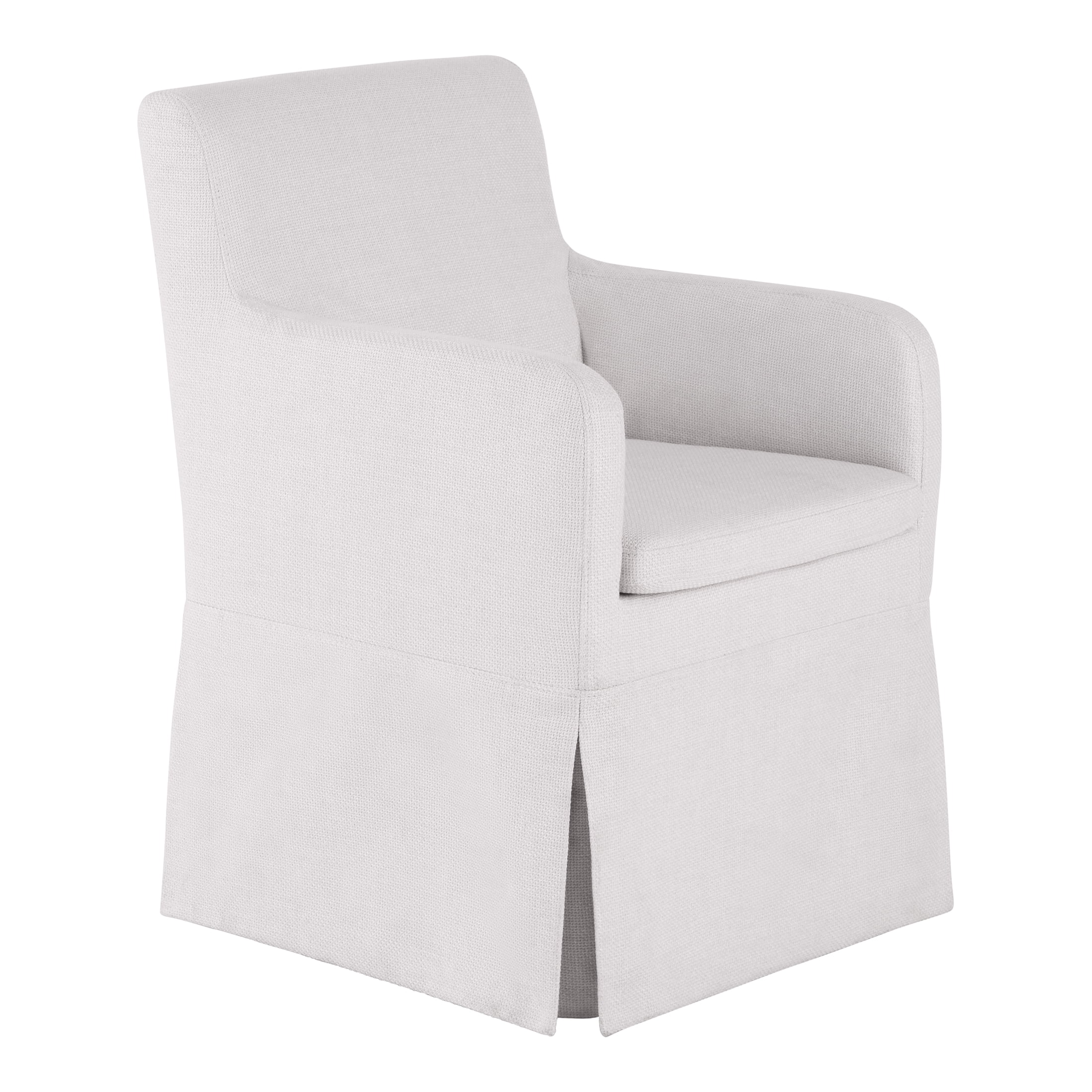 My Texas House Wren Slipcover Dining Chair with Rolling Caster Wheels, Cream