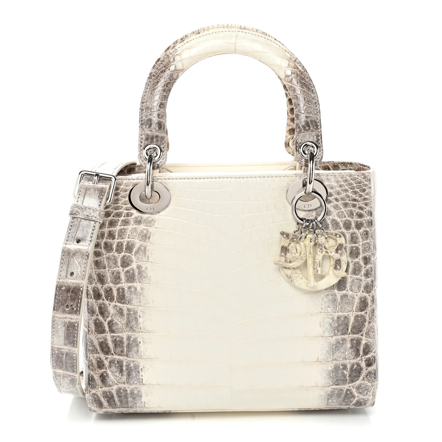 Niloticus Crocodile Himalaya Medium Lady Dior Latte