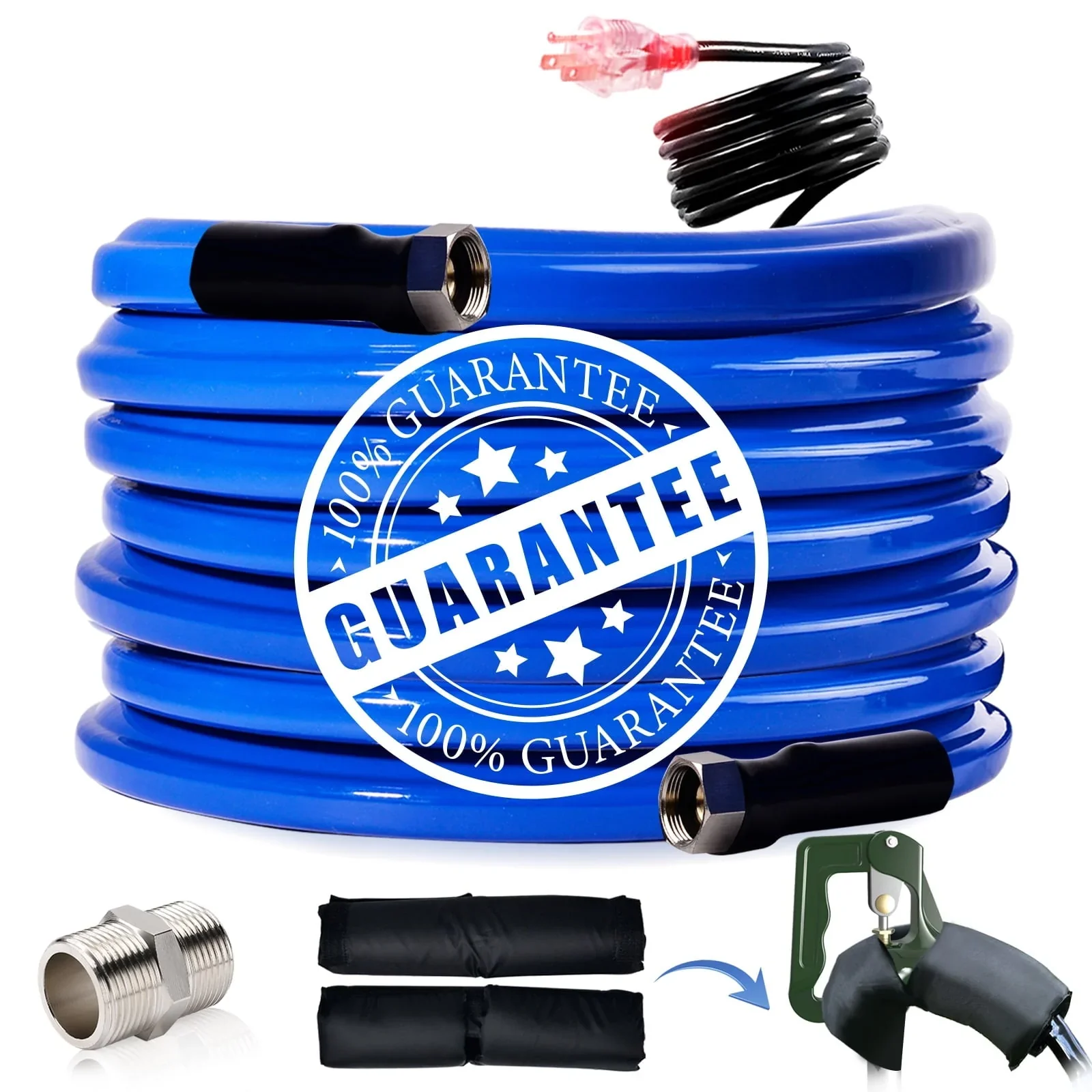 50FT, 100FT Heated Water Hose for RV,-45 ℉ Antifreeze Drinking Garden Water Hose，Rv Accessories, Rv Water Hose