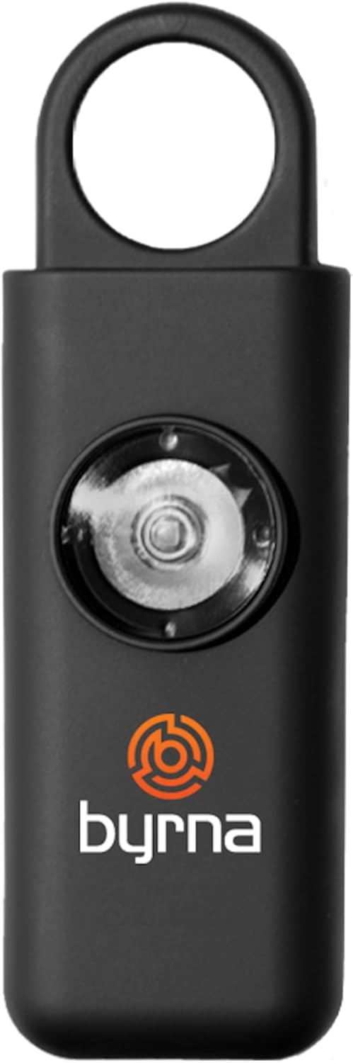 Byrna Banshee Personal Safety Alarm - 130db Loud Military Grade Self Defense Emergency Keychain Siren Device with LED Strobe Alert Light for Women, Men, Children, Elderly, Hikers and Runners (Pink)