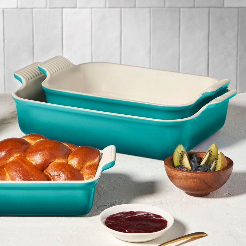 Heritage rektangulært ildfast form 26x19 cm Bleu Riviera