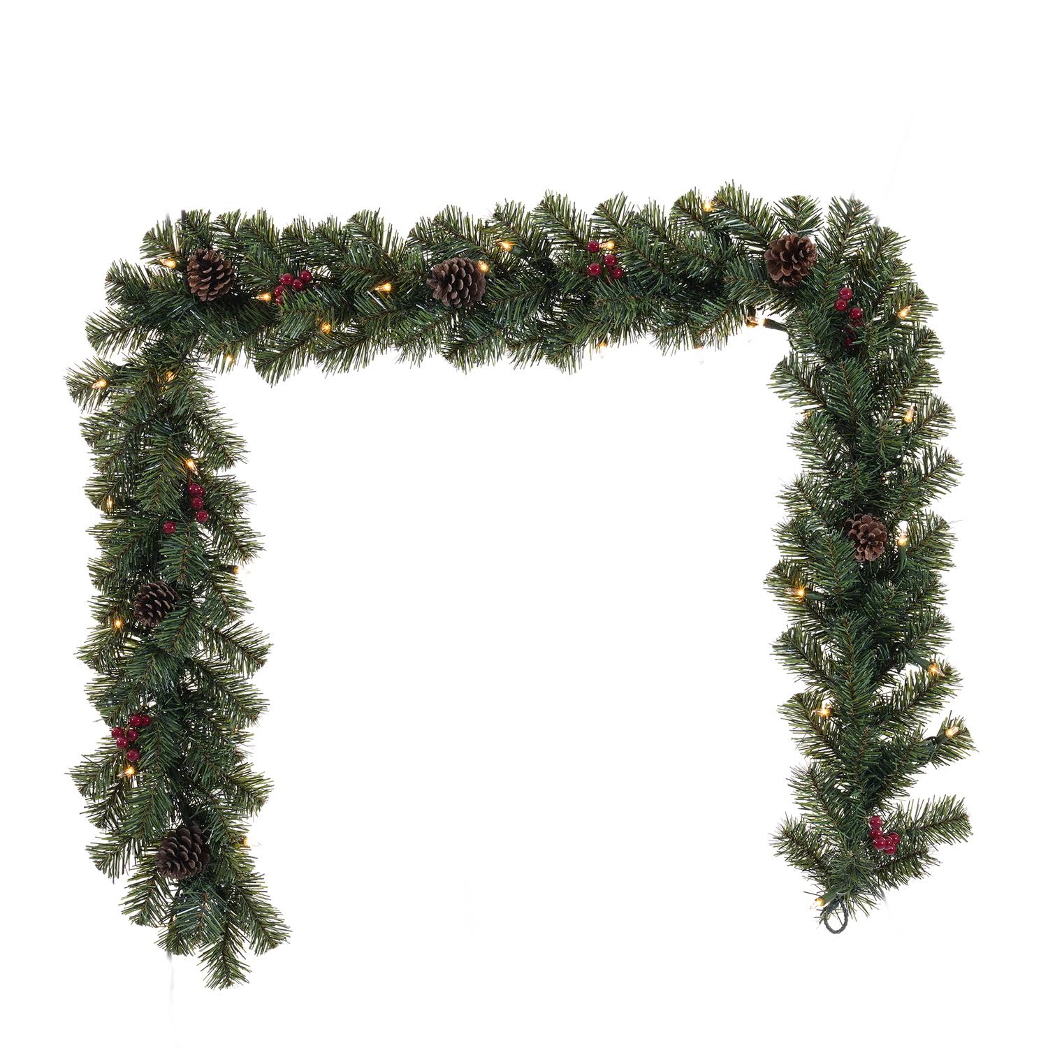 Celebrations 6 ft. L Incandescent Prelit Warm White Christmas Garland