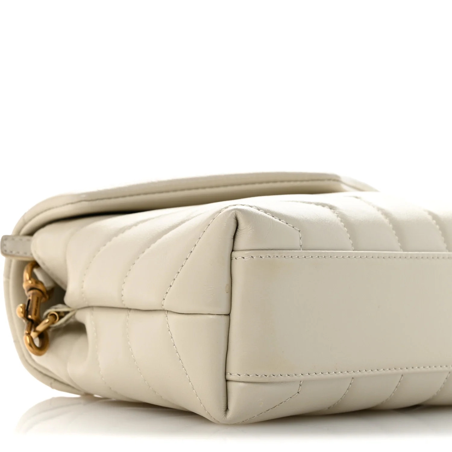 Calfskin Y Quilted Monogram Toy Loulou Crossbody Bag Crema Soft