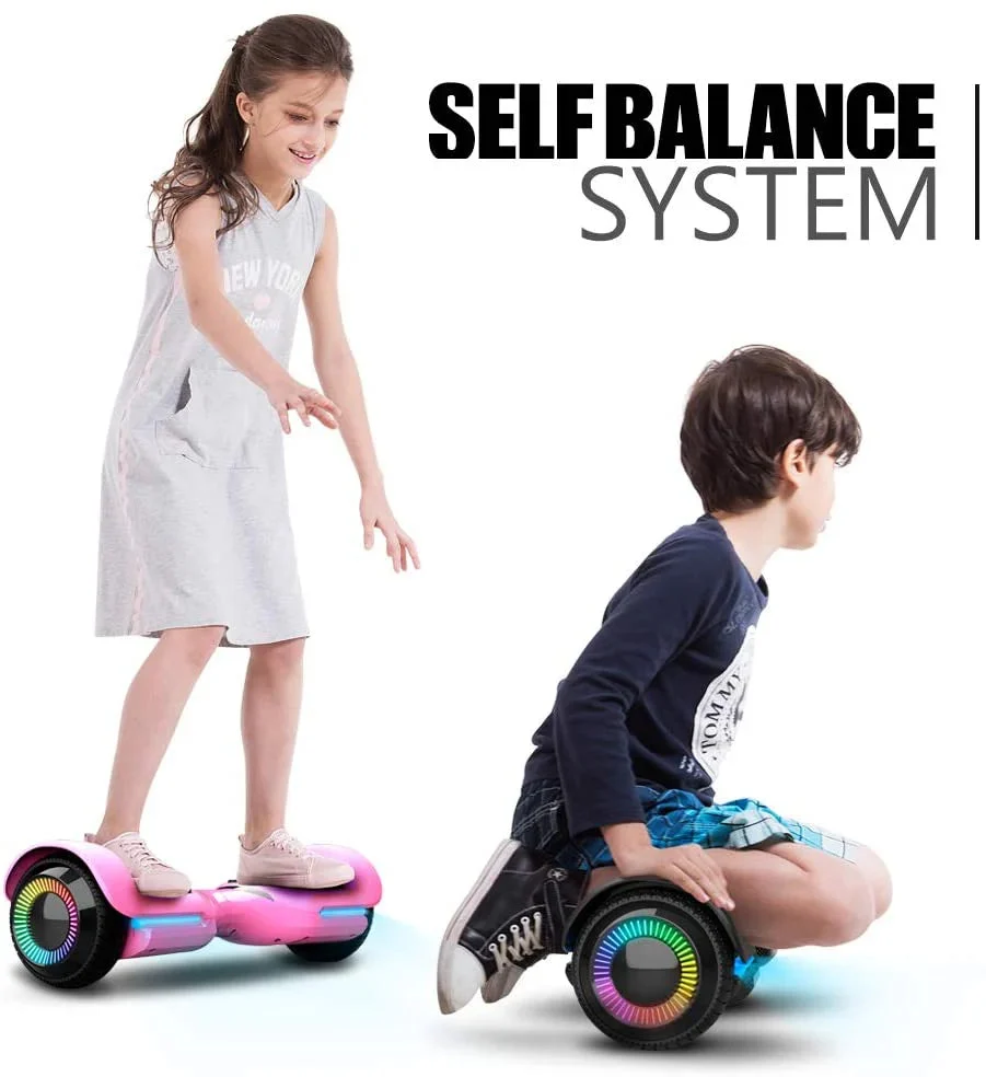 6.5 Inch with Flashed Wheel Smart Self Balanceing Scooter with Music Speaker App-enabled Hoverboard
