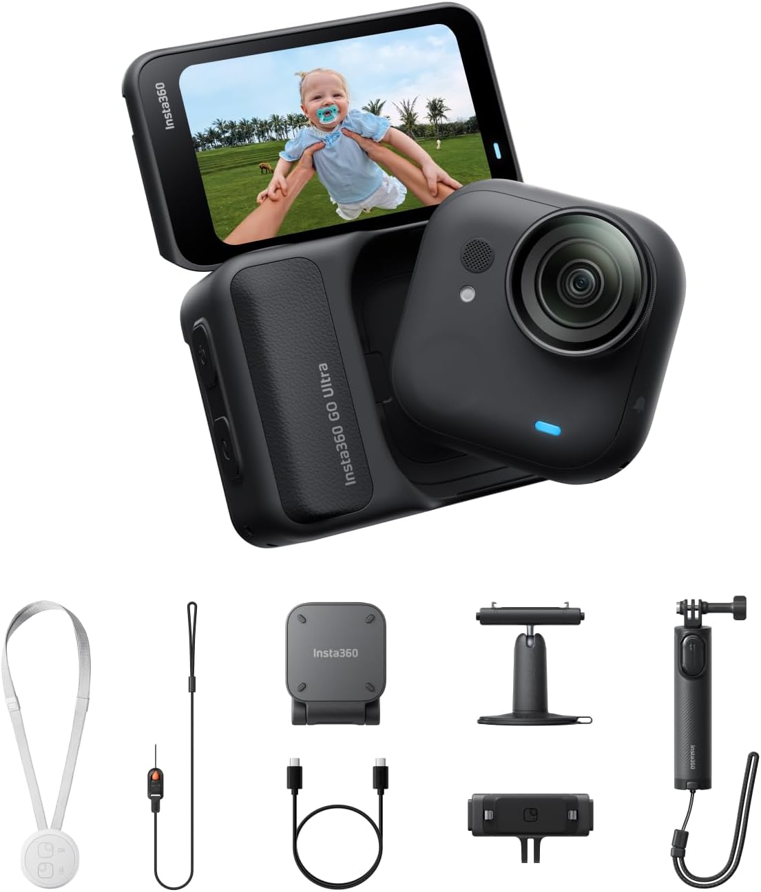 Insta360 GO Ultra Creator Bundle - Small 4K Vlogging Camera  Hands-Free  POV Cam  1/1.28