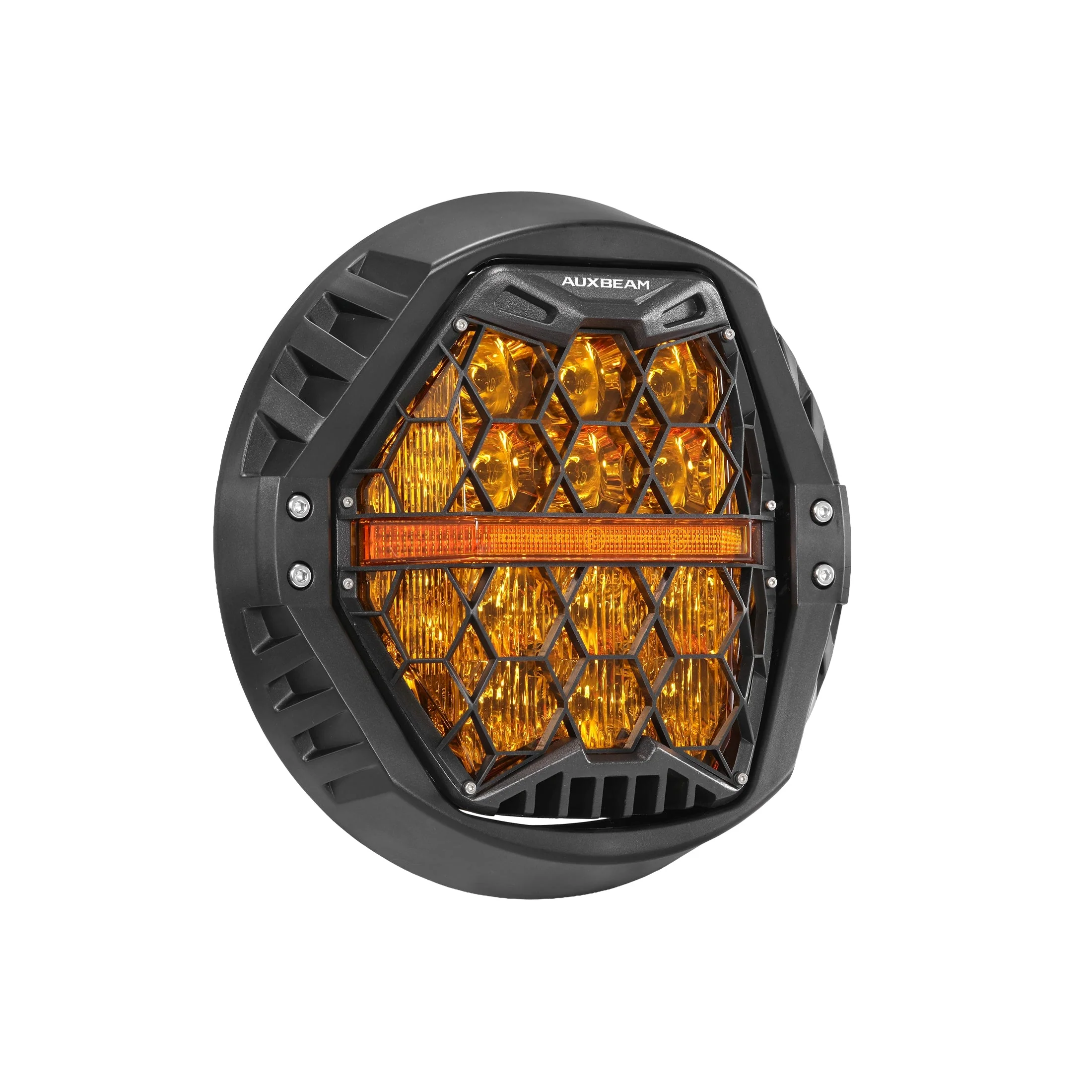 7 Inch 120W DOT Motorcycle LED Headlight Assembly with Amber DRL & Honeycomb Design (Hi/Lo Beam) for 1998-2006 Road King Classic EFI FLHRCI