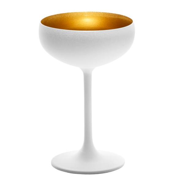 Elements champagneglass 23 cl hvit/gull