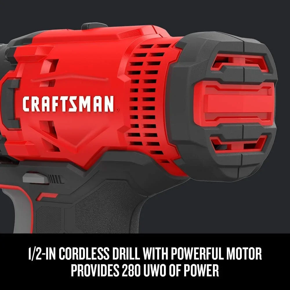 Powerful Cordless Drill and Impact Driver Combo Kit with LED Lights