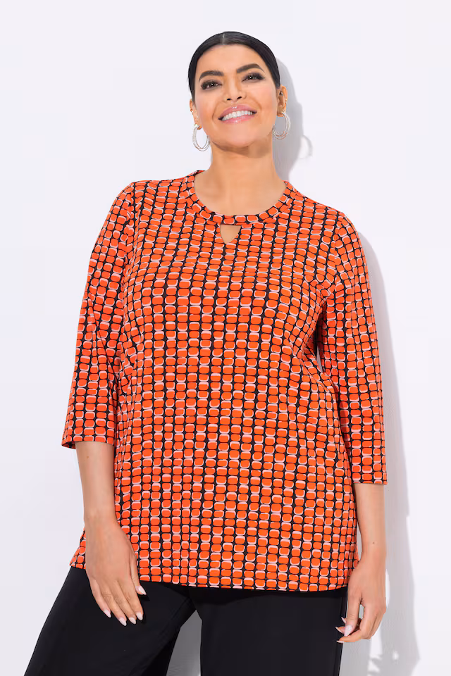 Graphic Print 3/4 Sleeve Tee