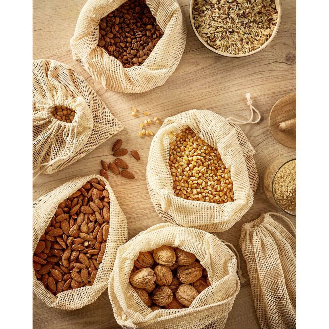 Sac en coton blanc x3