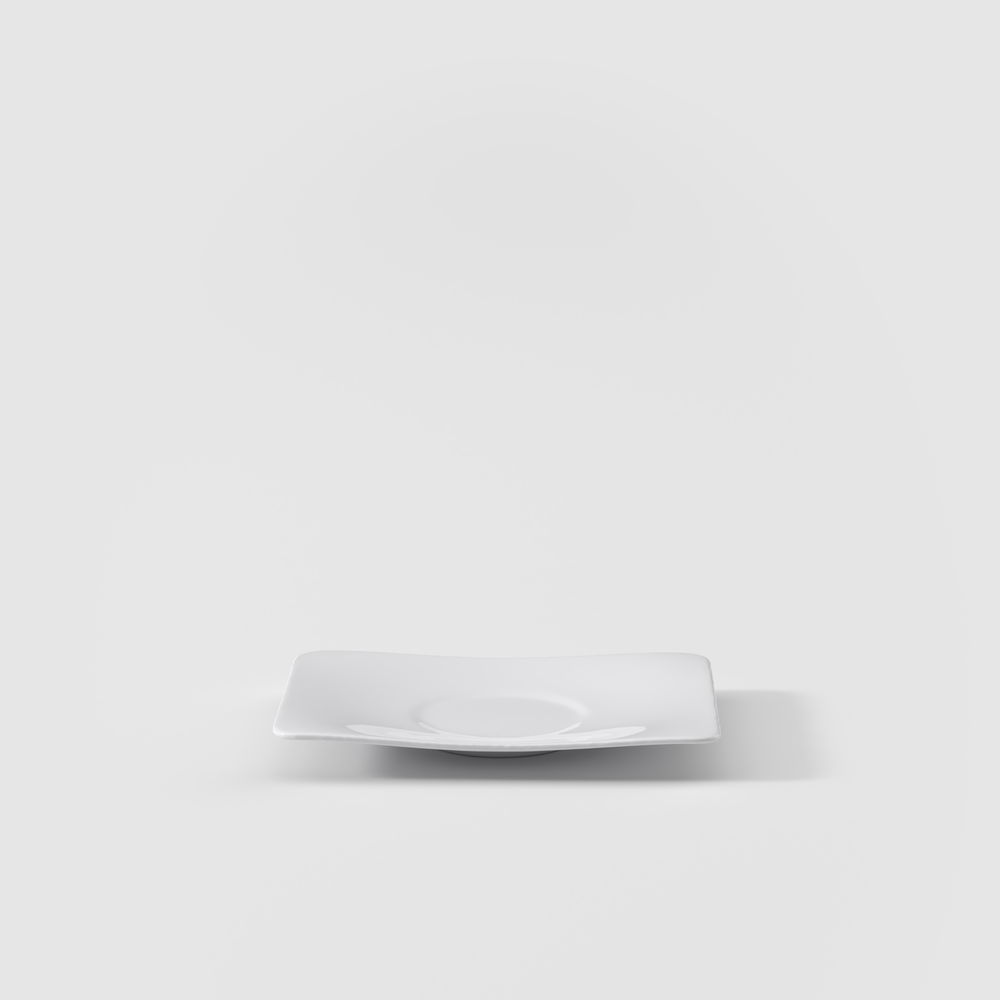 Modern Grace Coffee cup saucer - White, 5.6'', Premium Bone Porcelain