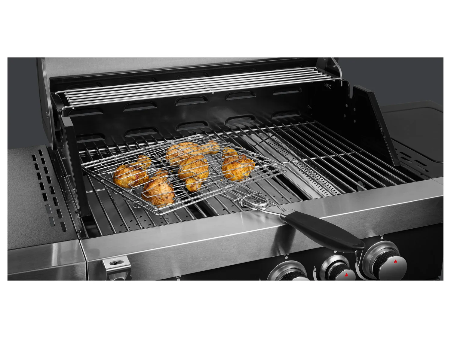 GRILLMEISTER Grille pour barbecue en acier inoxydable