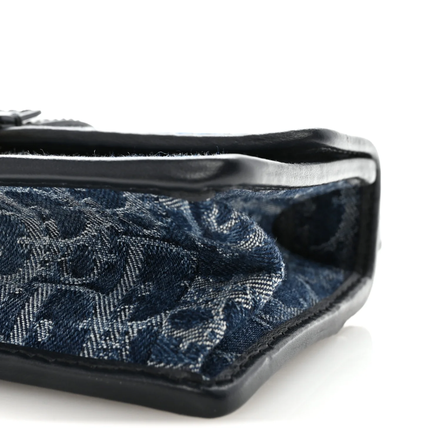 Denim Oblique 30 Montaigne East West Chain Flap Bag