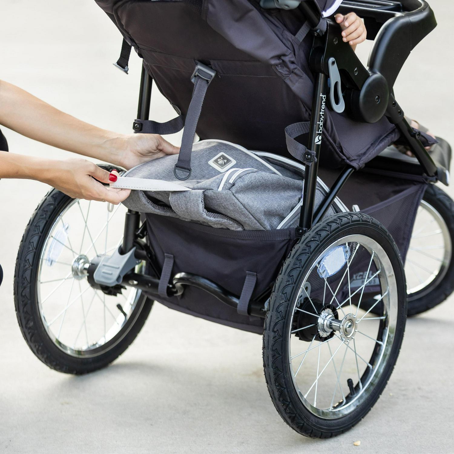 Xcel-R8 Plus Jogging Stroller with LED Lights. Liberty Grey - Image 8