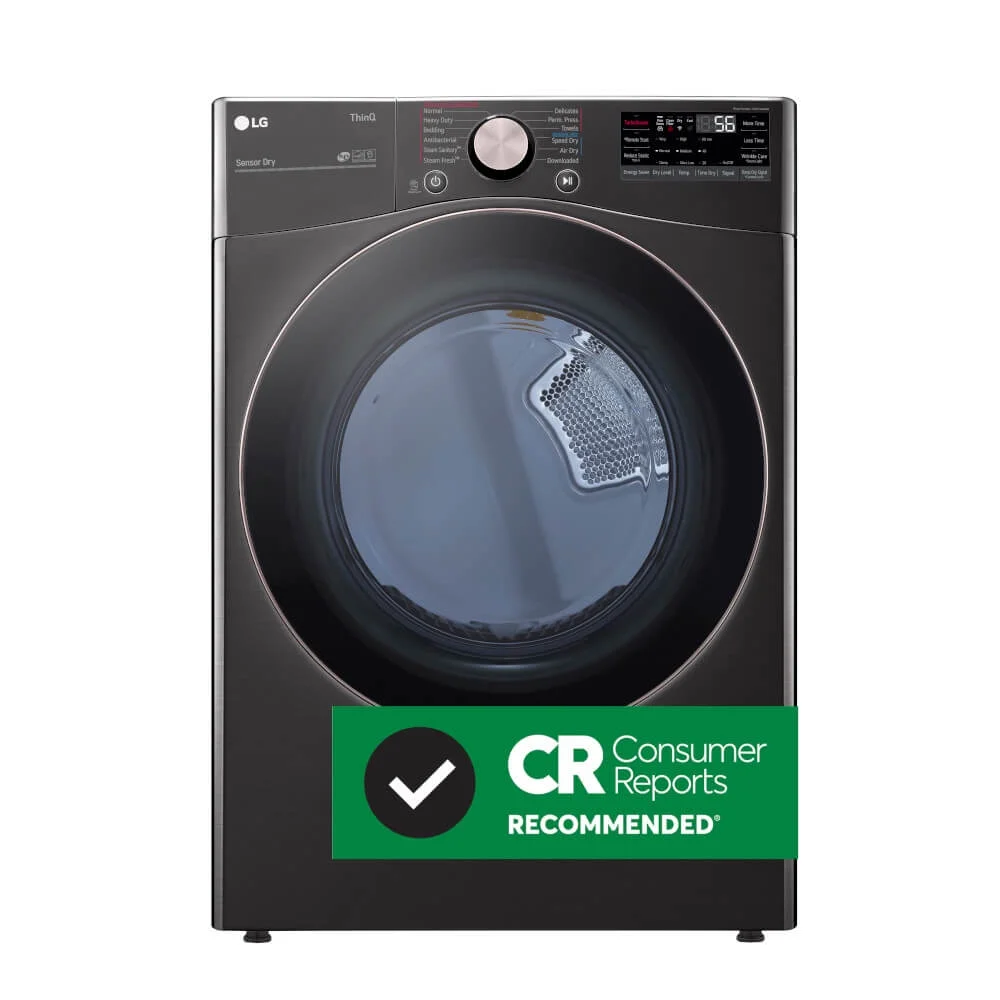 LG DLEX4000B 7.4 Cu. Ft. Ultra Large Capacity Smart Wi - Fi Enabled Front Load Electric Dryer with Turbosteam? and