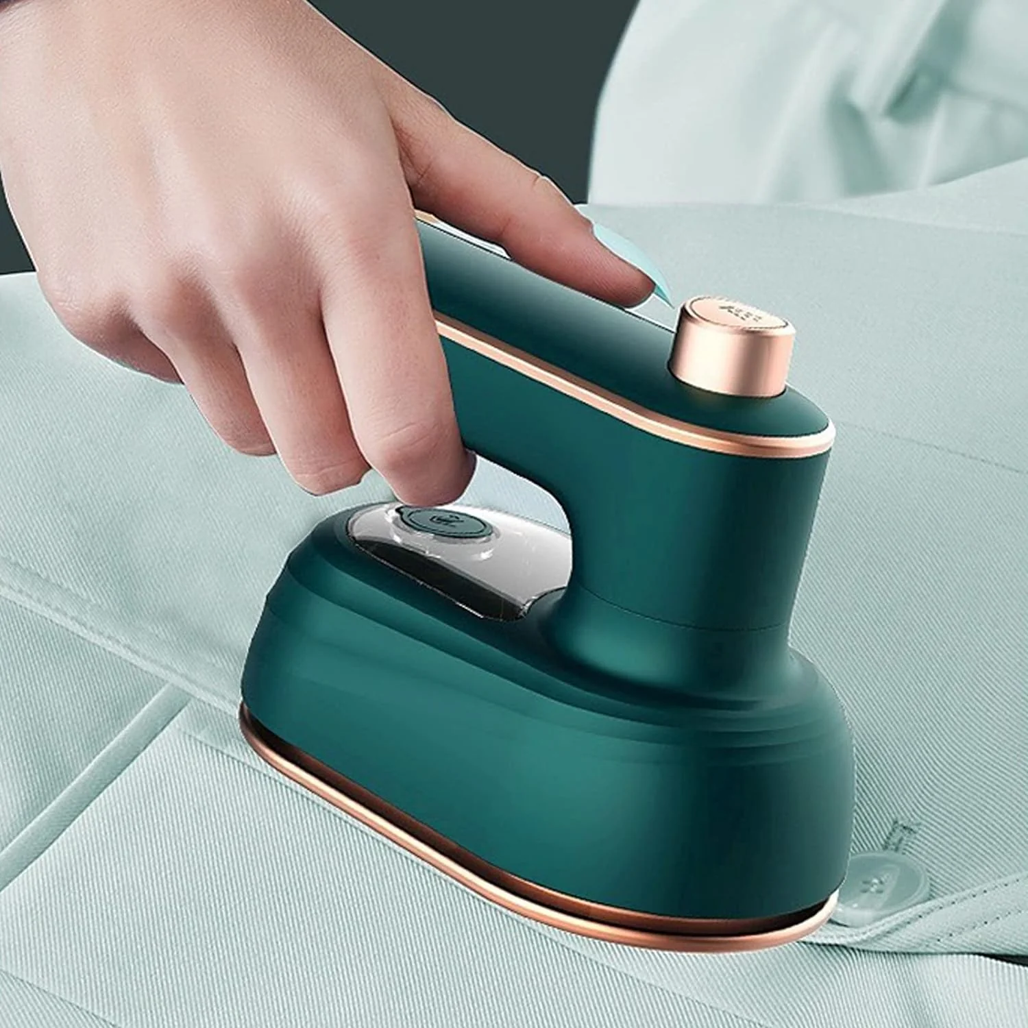 Portable Mini Ironing Machine, Upgrade Foldable 180° Rotated Portable Mini Handheld Ironing Machine for Clothes, Handheld Steam Iron - Non-Stick Ceramic Soleplate Home Traveling