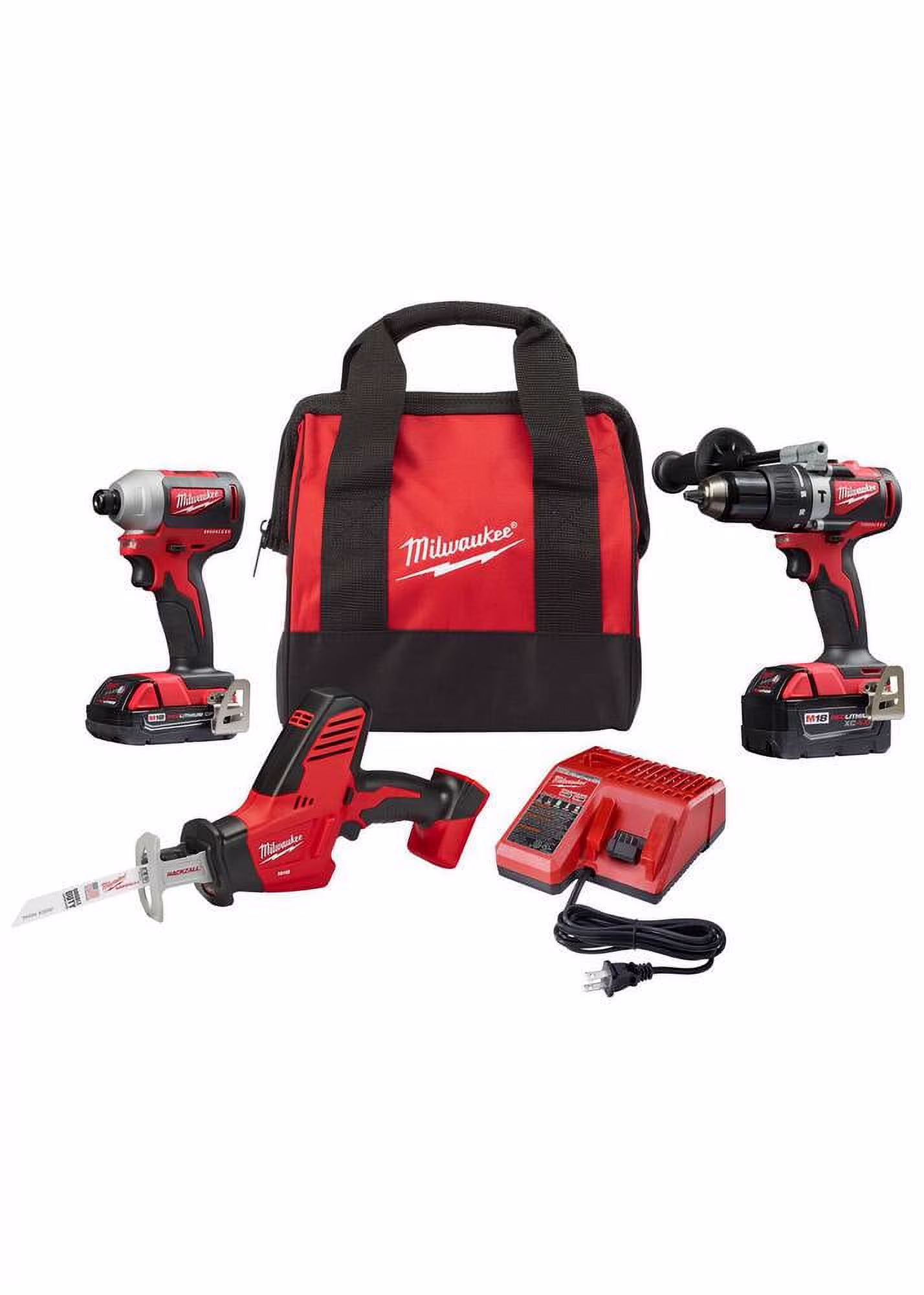 Milwaukee 2799 - 22CXP M18 Combo Kit 18 - Volt Lithium - Ion Cordless Compact Brushless Hammer Drill Impact Combo Kit