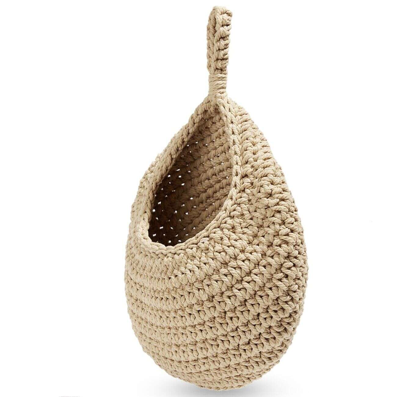 Sac rangement suspendu en coton Ø27xH30cm