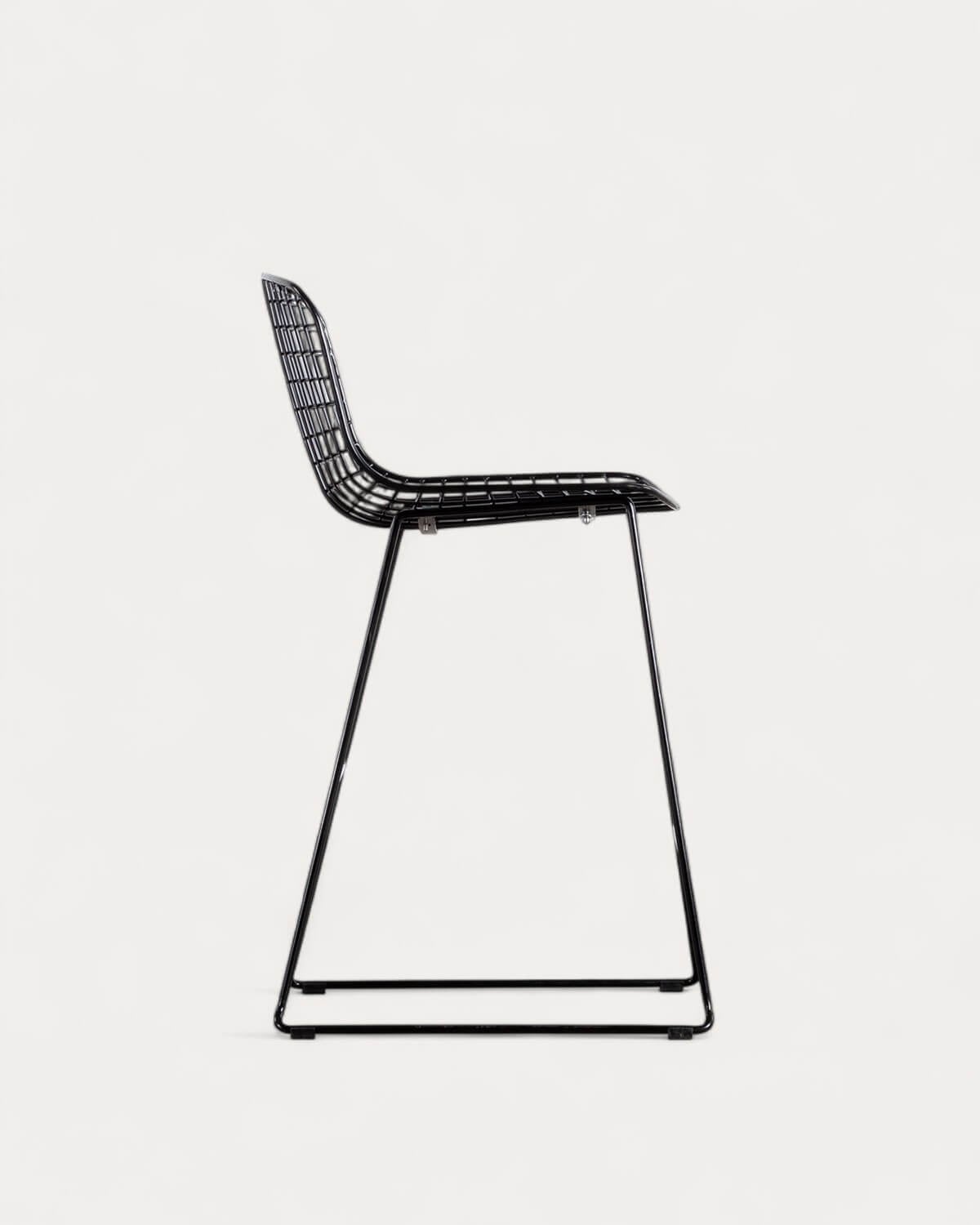 Aras - Taburete Alto de Metal (66 cm) Respaldo Bajo Aras