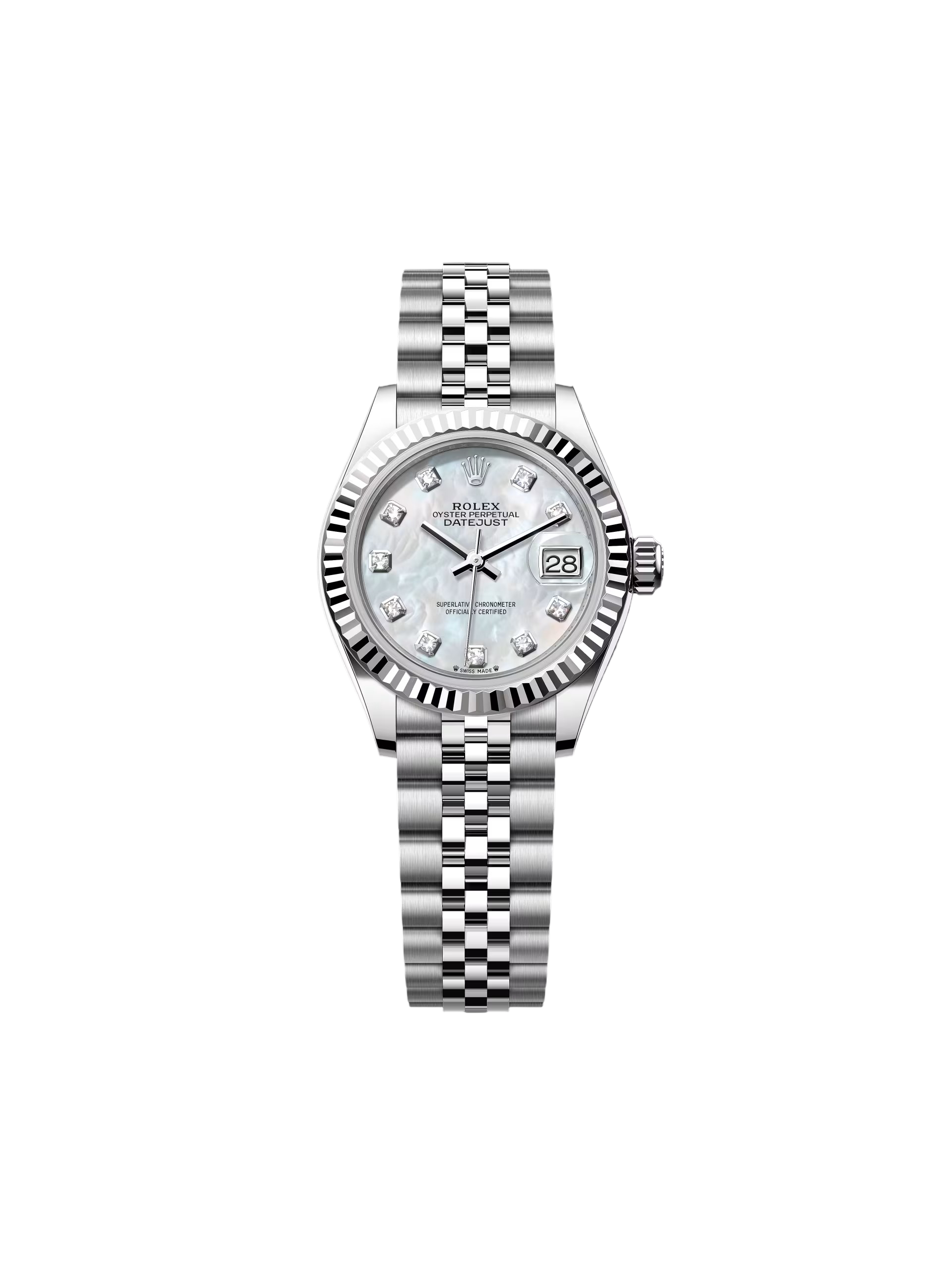 【Super Clone】RLX Lady-Datejust 28mm 279174 Mother Of Pearl Diamond Dial Oyster Bracelet