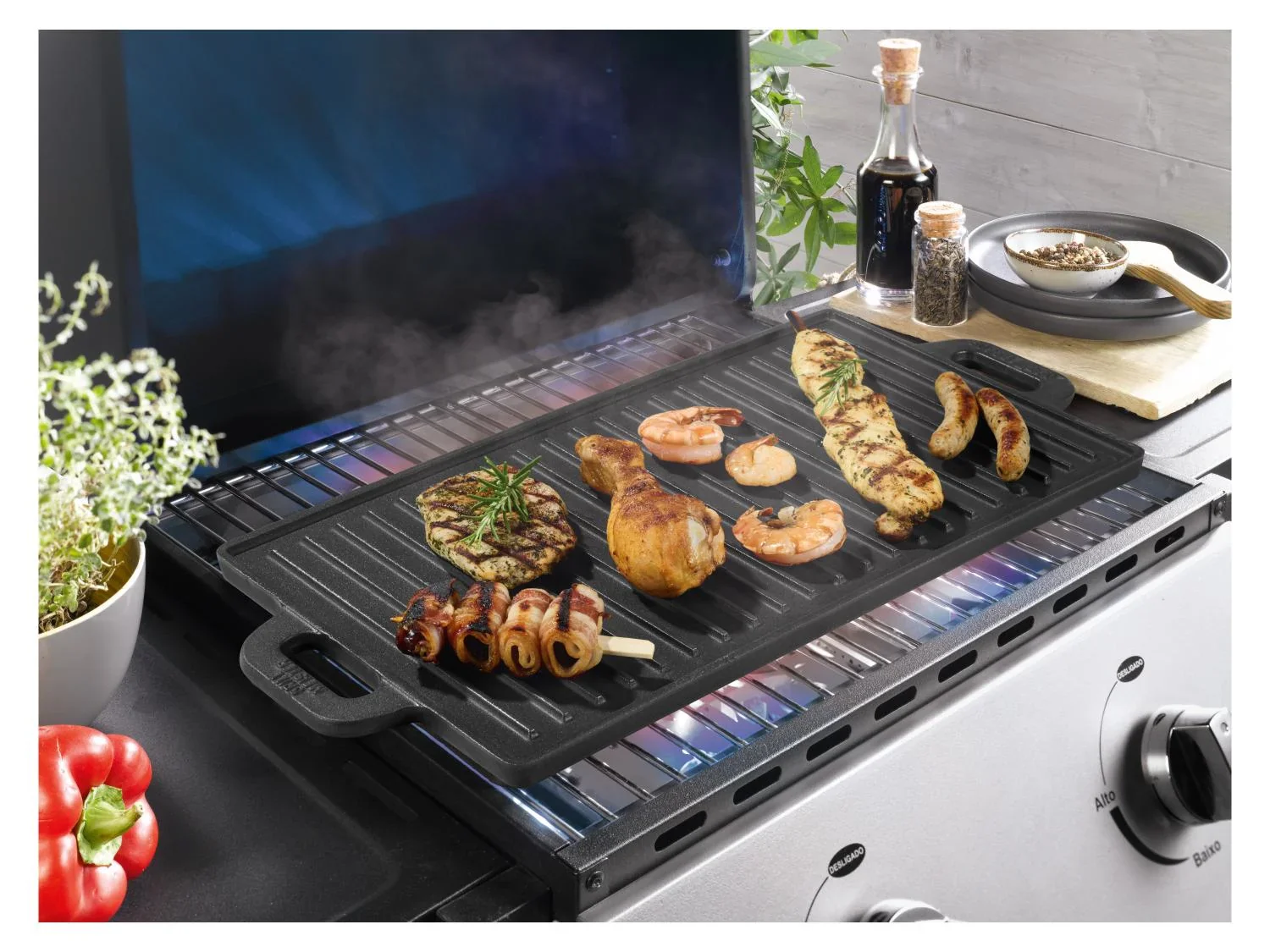 GRILLMEISTER Plaque ou Pole pour barbecue