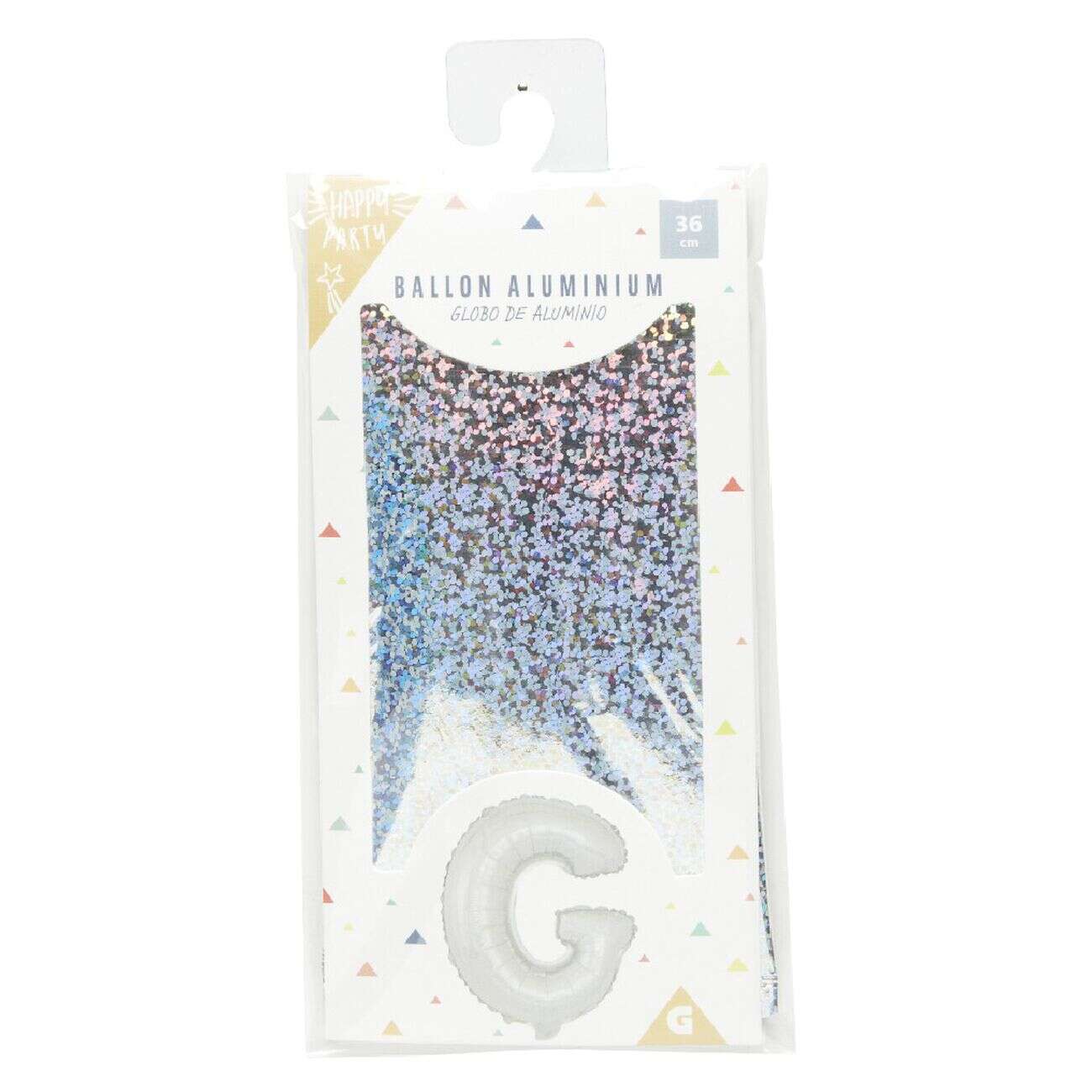 Ballon forme lettre G aluminium (2 modèles argenté ou doré)