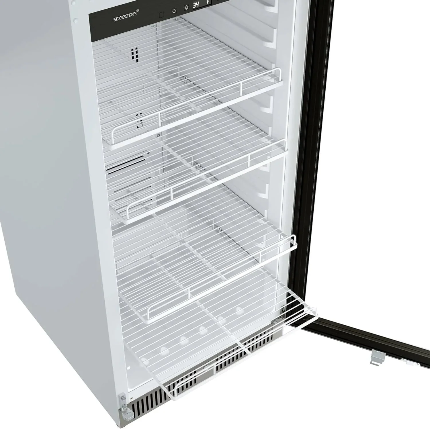22" Wide 10.1 Cu. ft. Commercial Beverage Merchandiser - Stainless Steel, Temp Alarm, Reversible Door