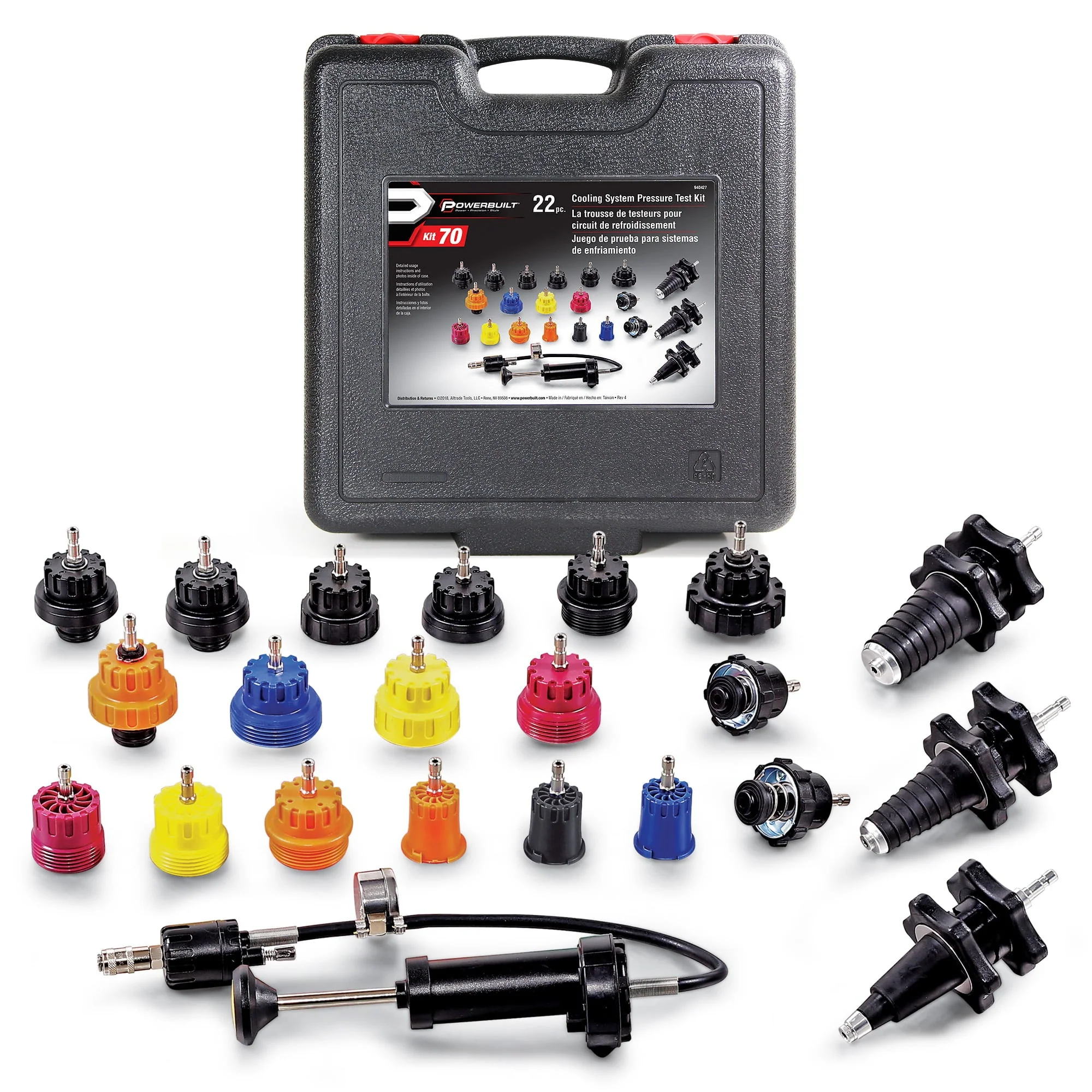 22 Piece Cooling System Pressure Test Set 940427 - Image 2