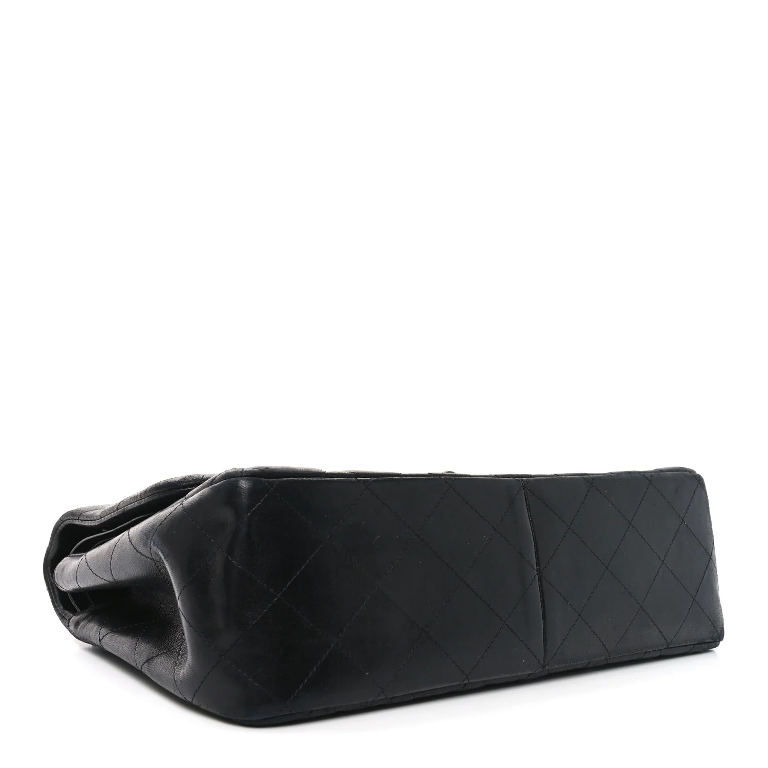 Lambskin Quilted Jumbo Double Flap So Black