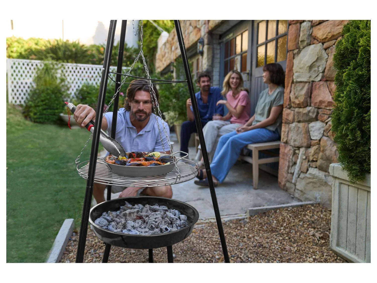 GRILLMEISTER Barbecue suspendu,  50 cm