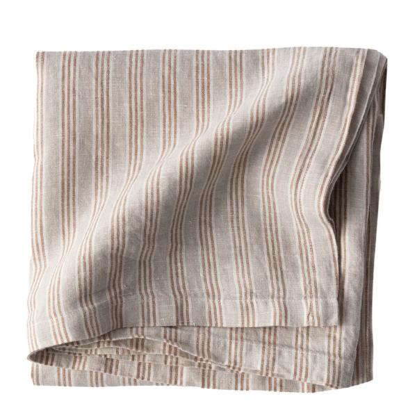 Duk lin 145x145 cm hazelnut stripe