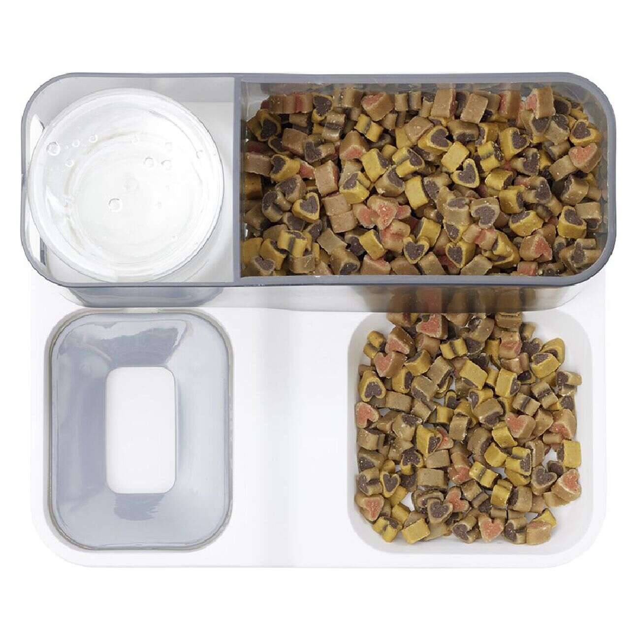 Distributeur croquette 2,5kg et eau 900ml avec flotteur