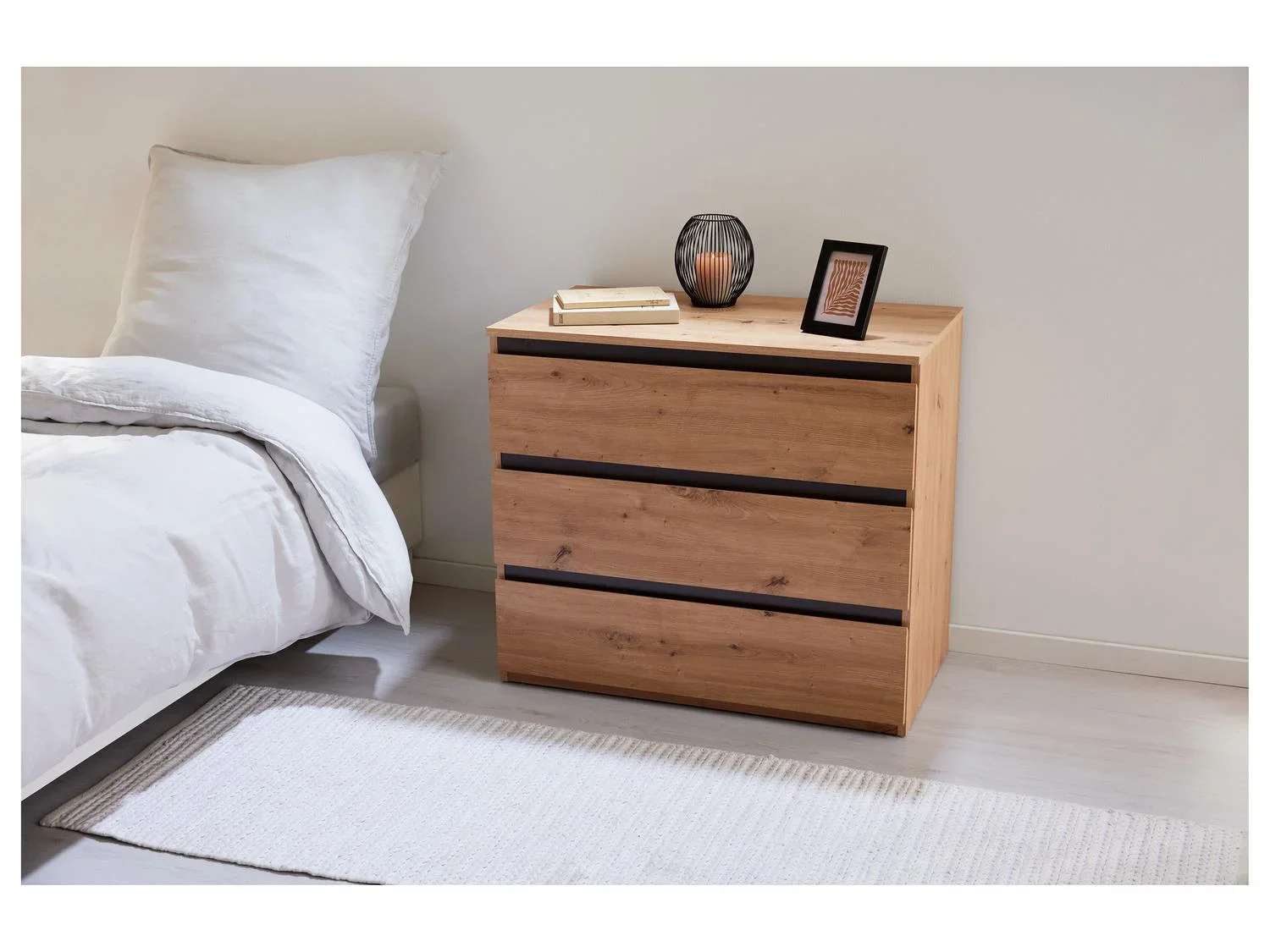 LIVARNO home Commode Genve, 80 x 78 x 48 cm, imitation chne