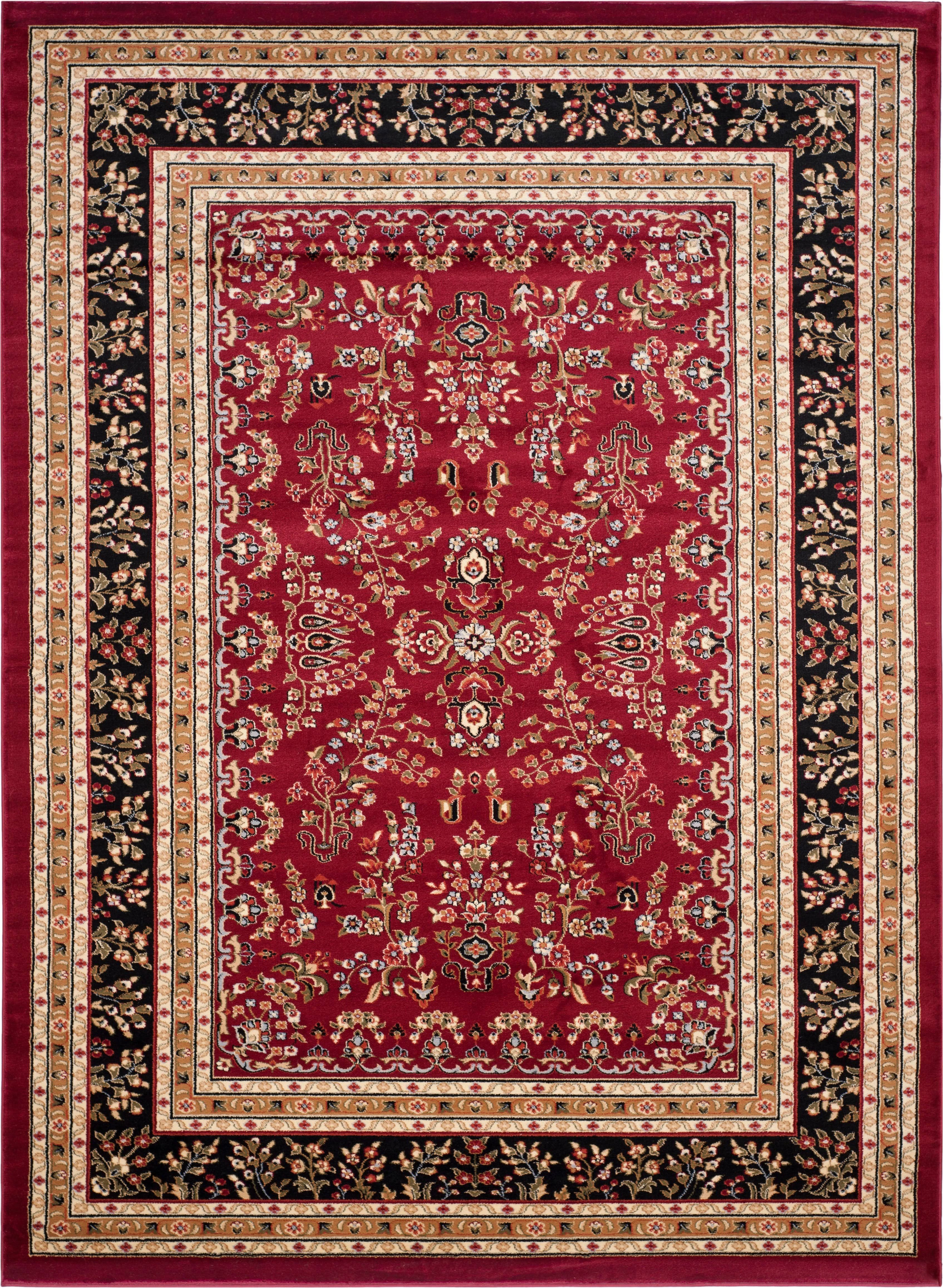 Safavieh Lyndhurst LNH331B Red / Black Rug, Size: 8' x 10'