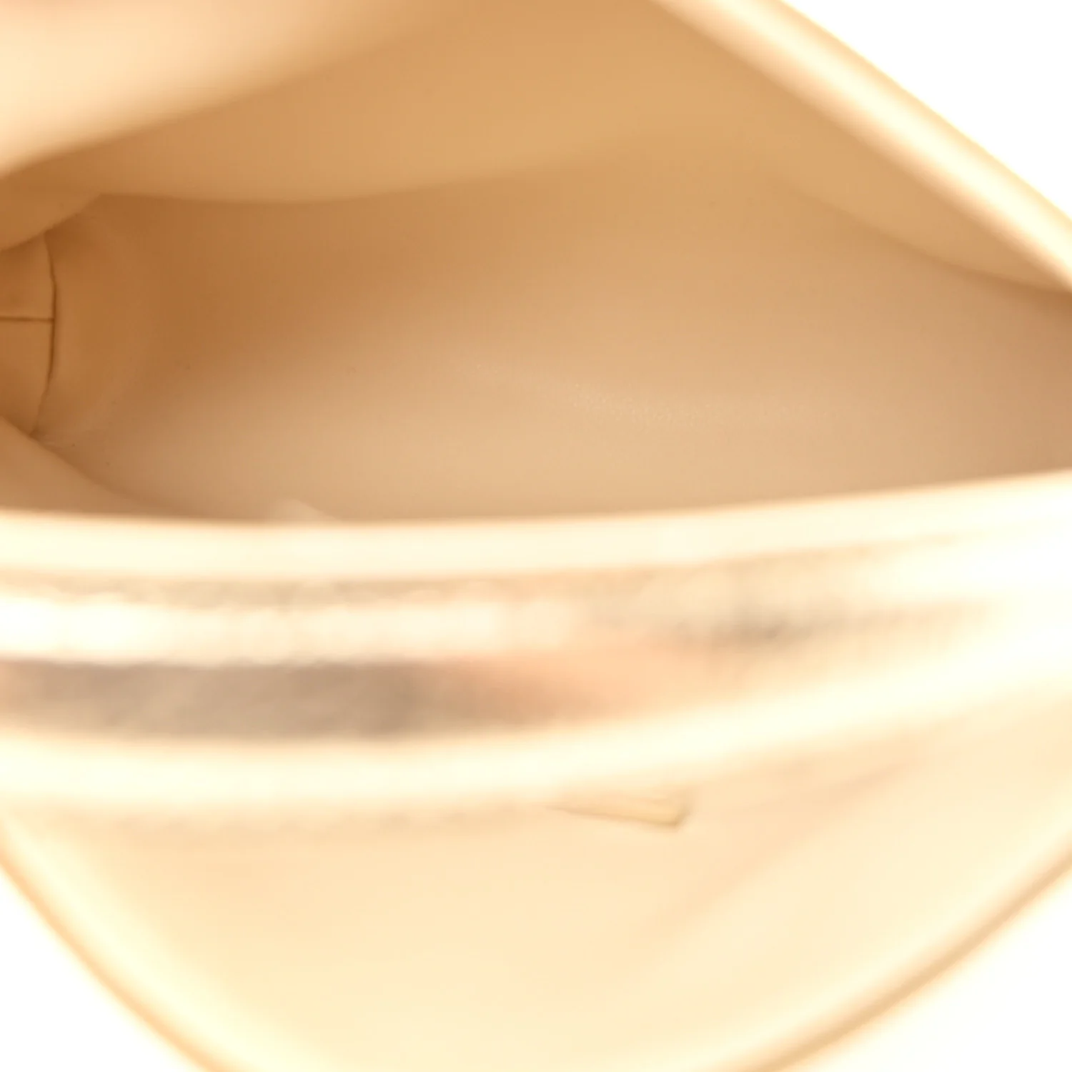 Metallic Tumbled Calfskin Nano Voyou Bag Golden Sand