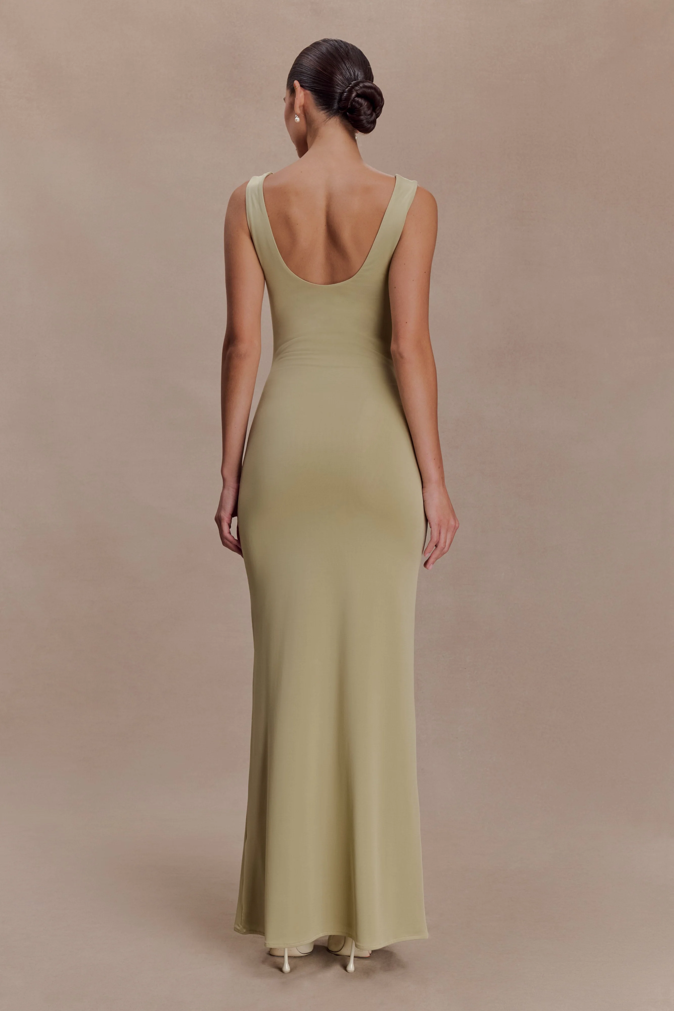 Marta Slinky Cowl Maxi Dress - Sage