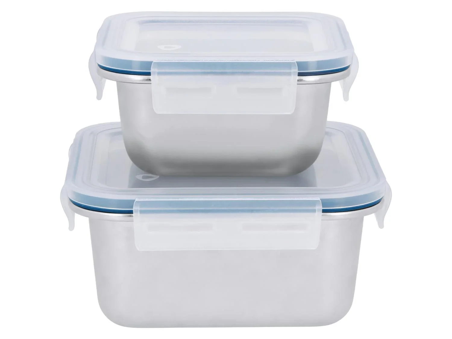 SILVERCREST Set de 2 botes de conservation en acier inoxydable