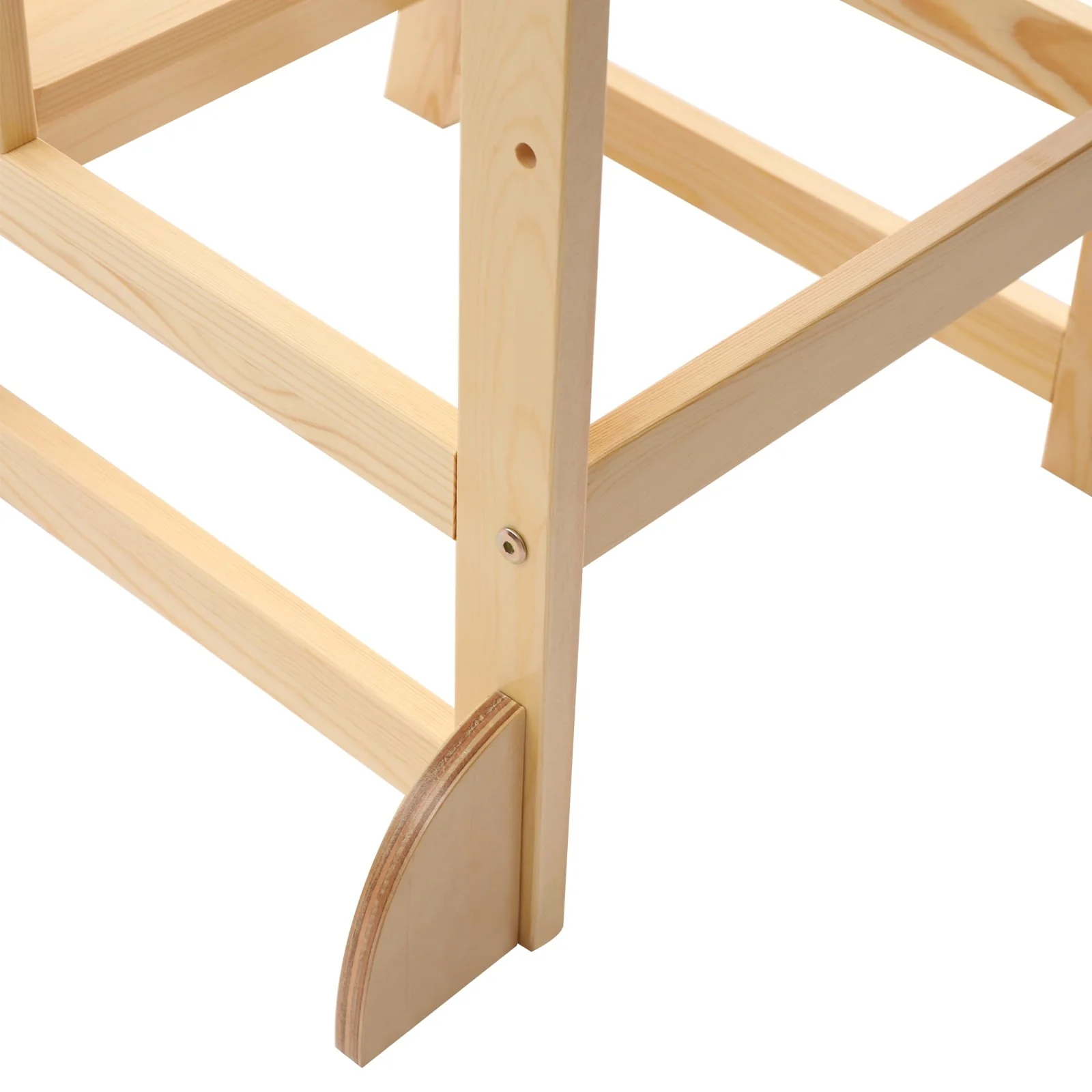 Kitchen Step Stool with Safety Rails Natural Image 4