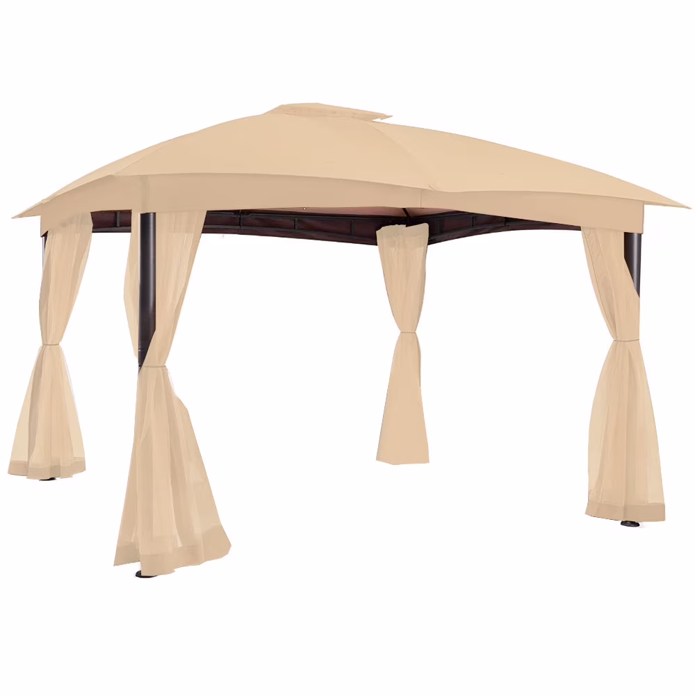 Garden Winds Replacement Canopy Top Cover Compatible with the Fab Based 10' x 12' Straight Leg Gazebo - Riplock 350