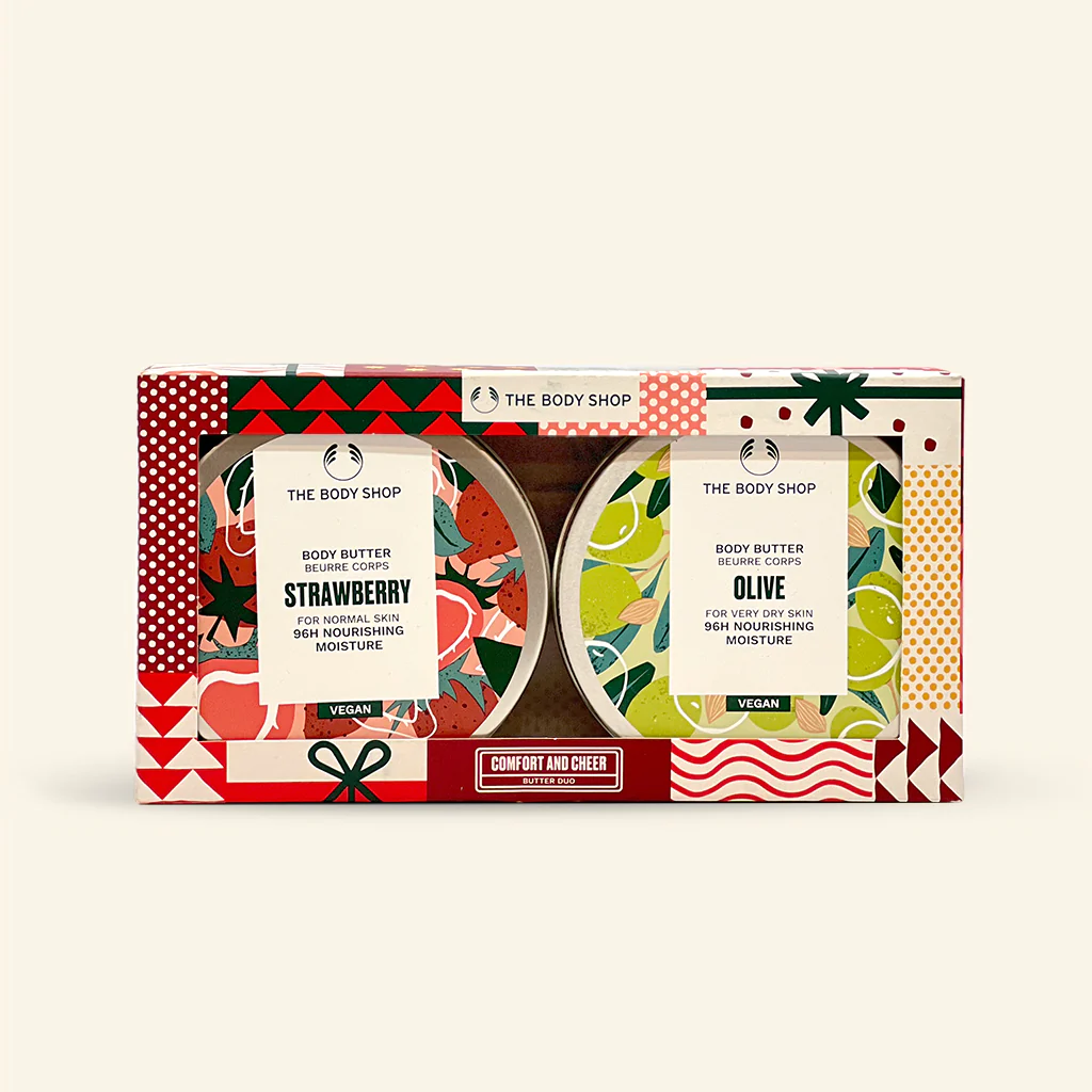 Comfort and Cheer Strawberry & Olive Body Butter Duo