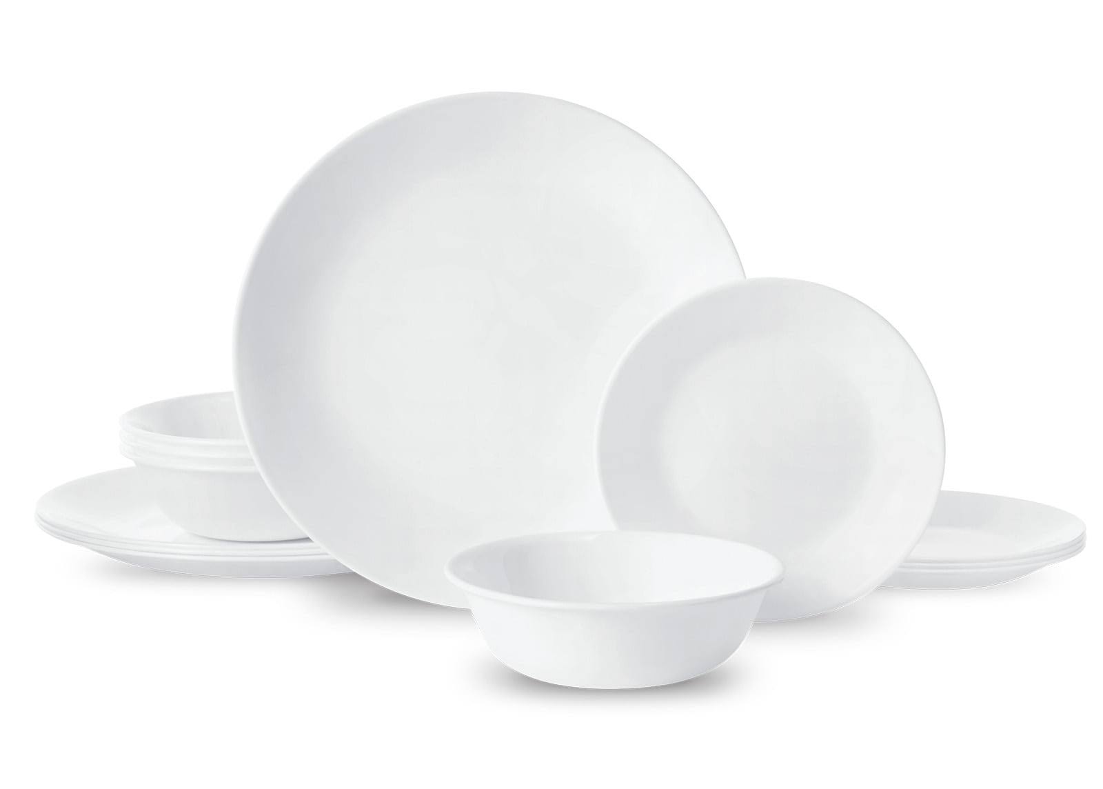 Corelle Winter Frost White, 12 Piece, Dinnerware Set
