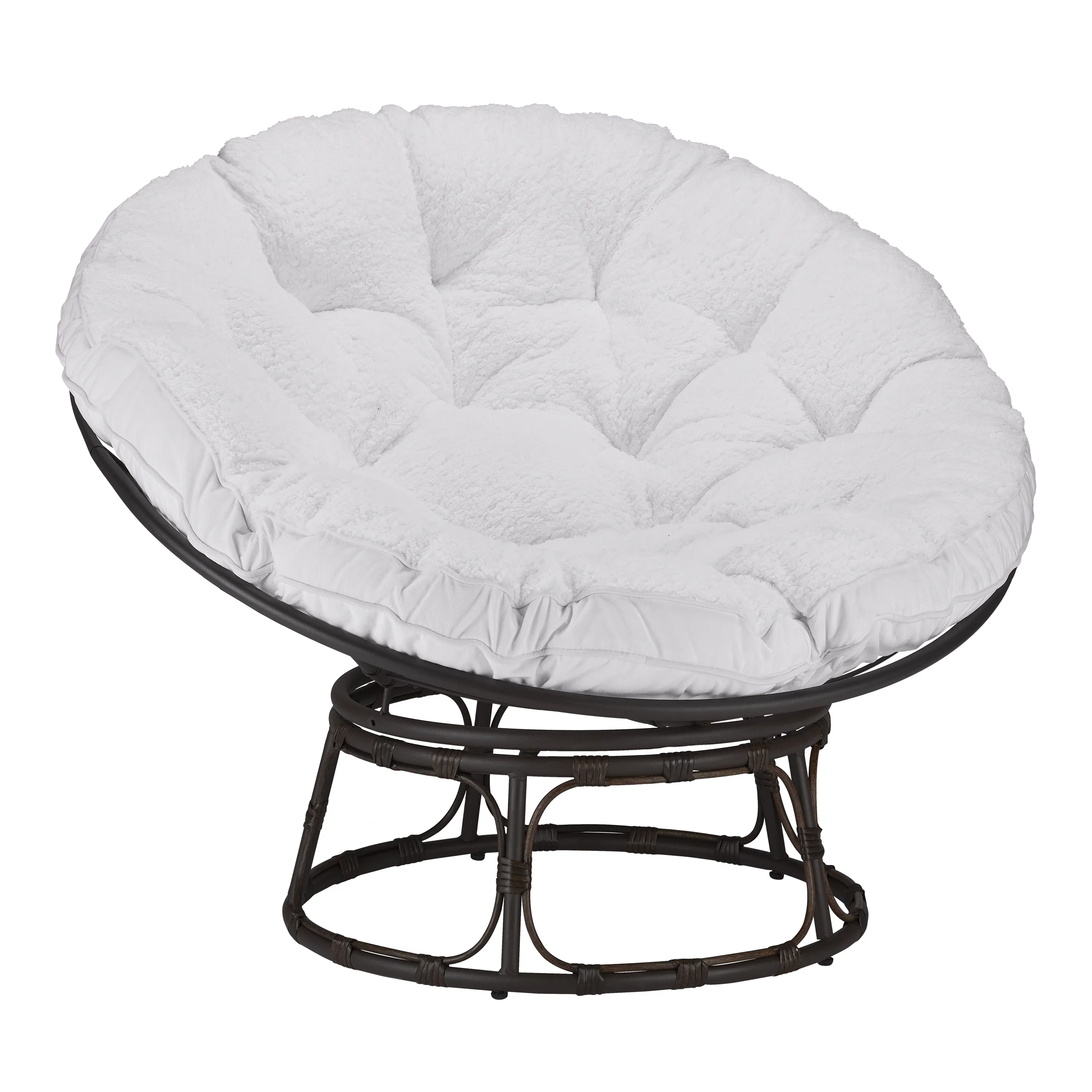 Better Homes & Gardens Papasan Accent Chair, Gray Linen