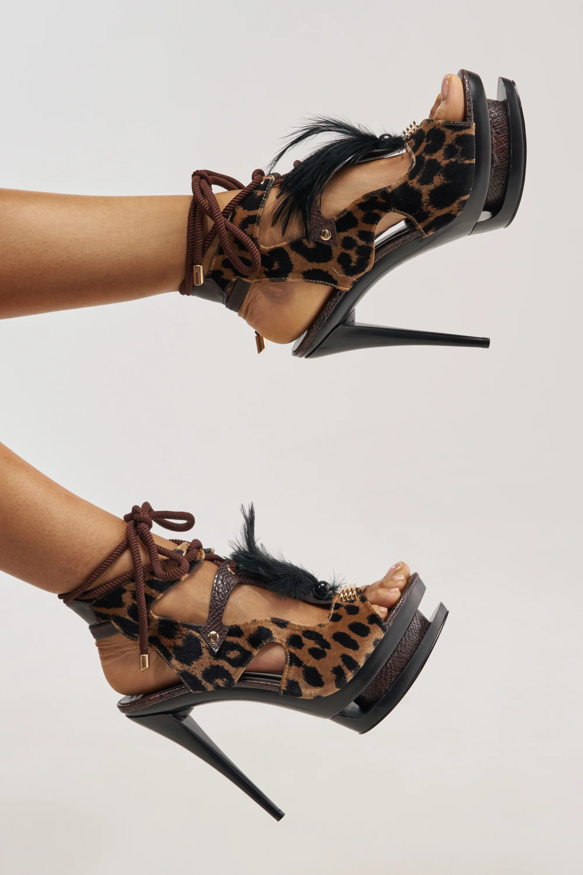 AZALEA WANG AYLA BROWN PLATFORM SANDAL - Akira Store