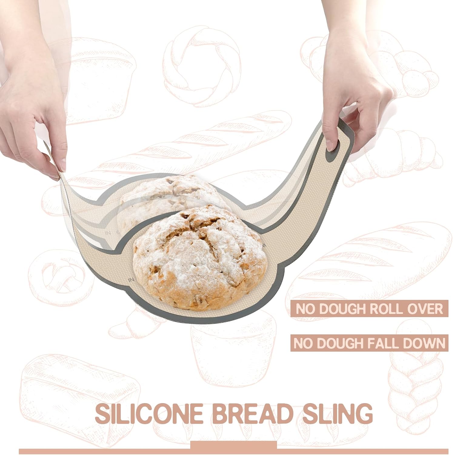 Koolstuffs Silicone Bread Sling, Nonstick & Easy to Clean, 2 PCS